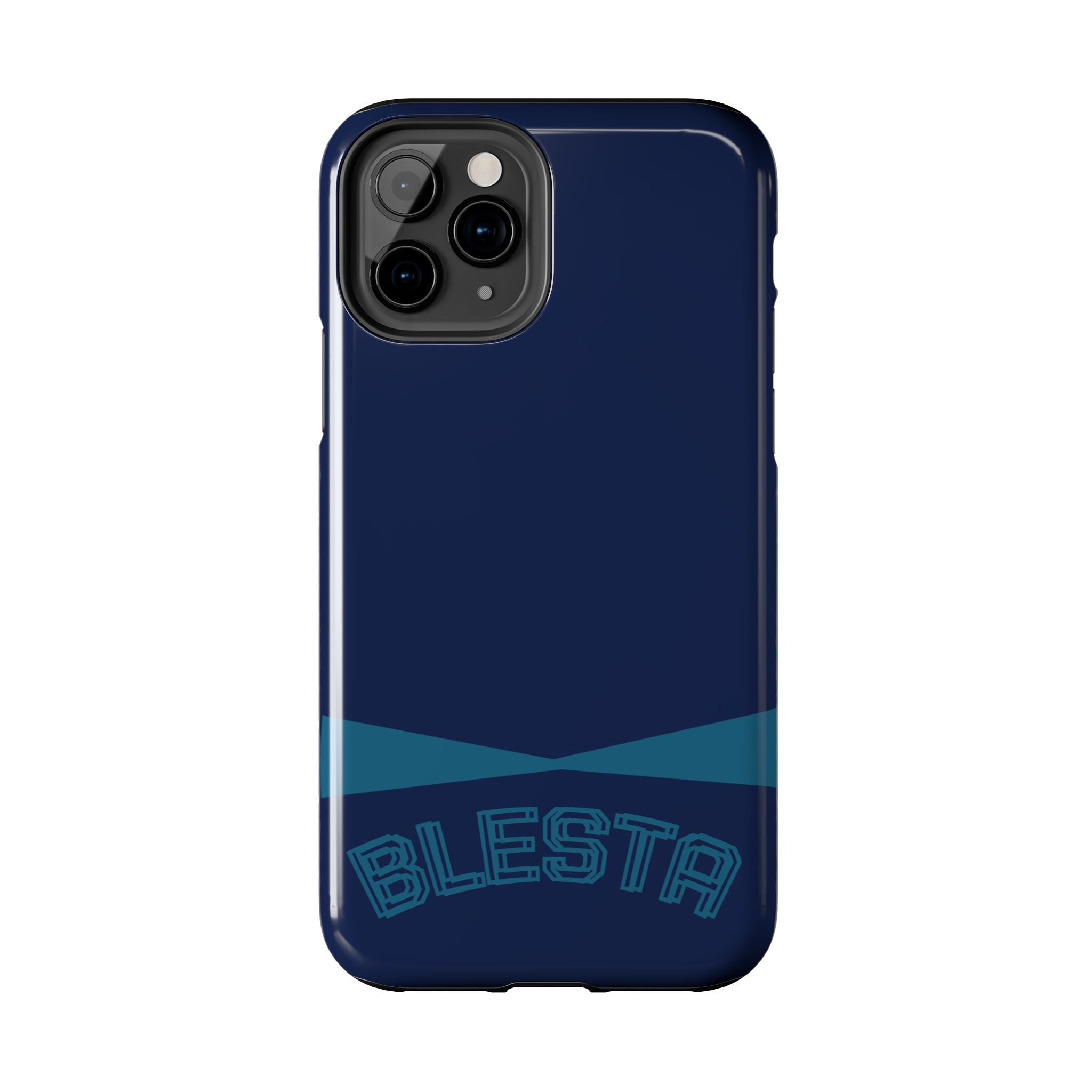 Tough Phone Case — Navy ‘BLESTA’ Bold Graphic Protective Cover