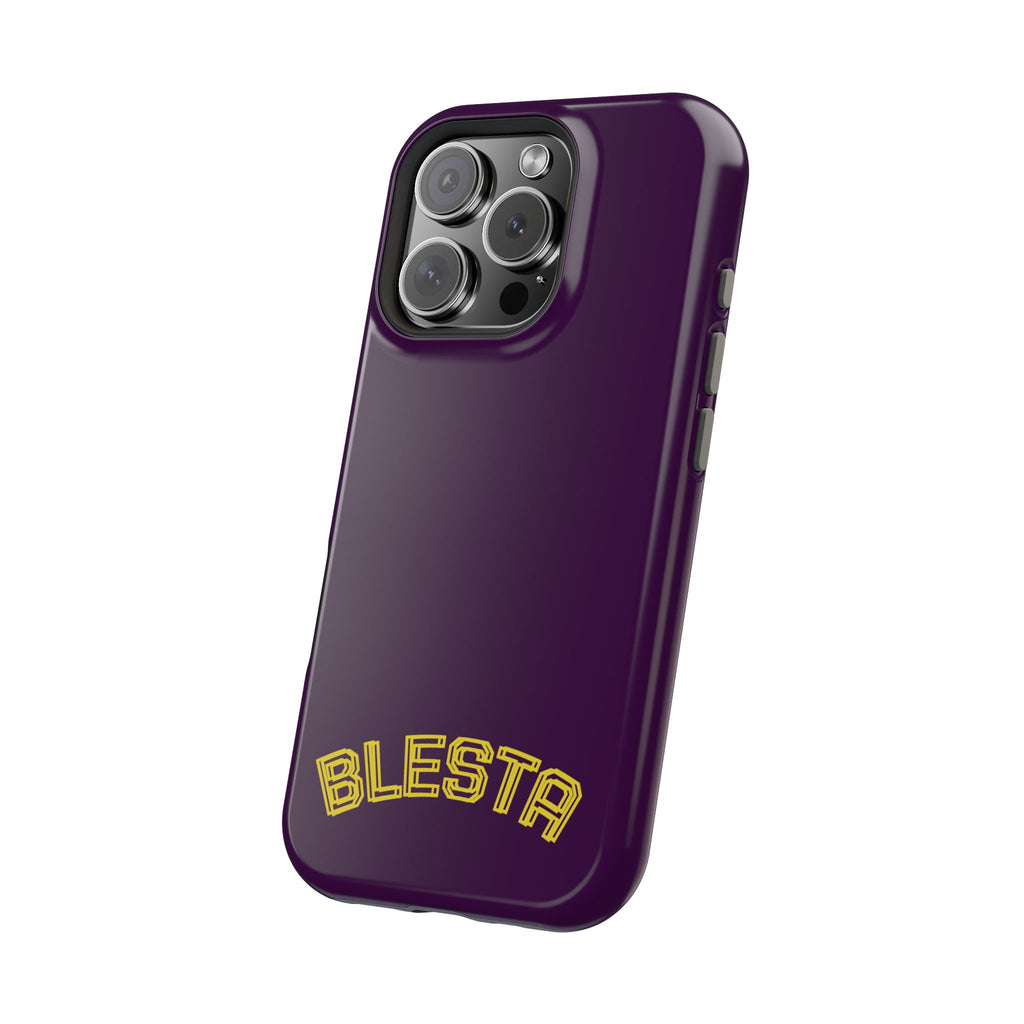 Magnetic Impact-Resistant Phone Case — “BLESTA” Retro Varsity Logo