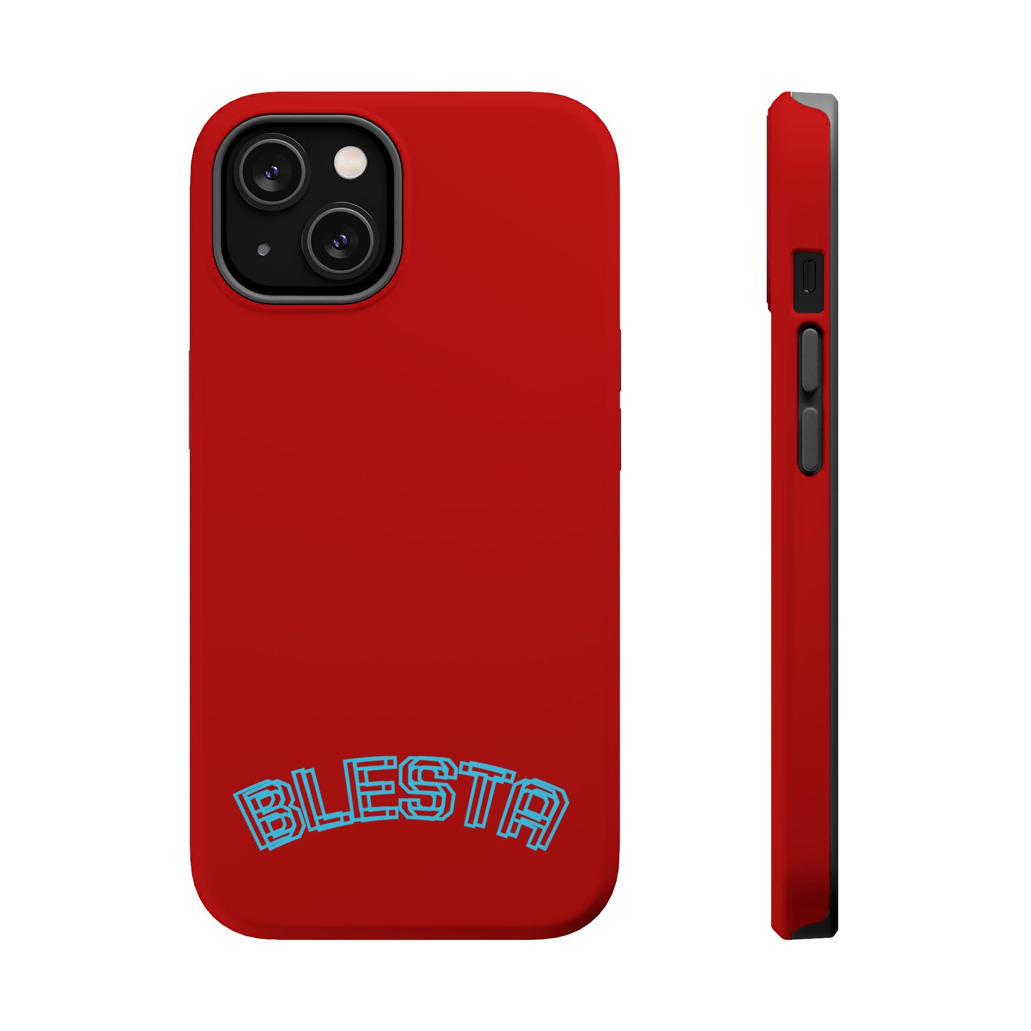 Magnetic Impact-Resistant Phone Case — Red Retro 'BLESTA' Design