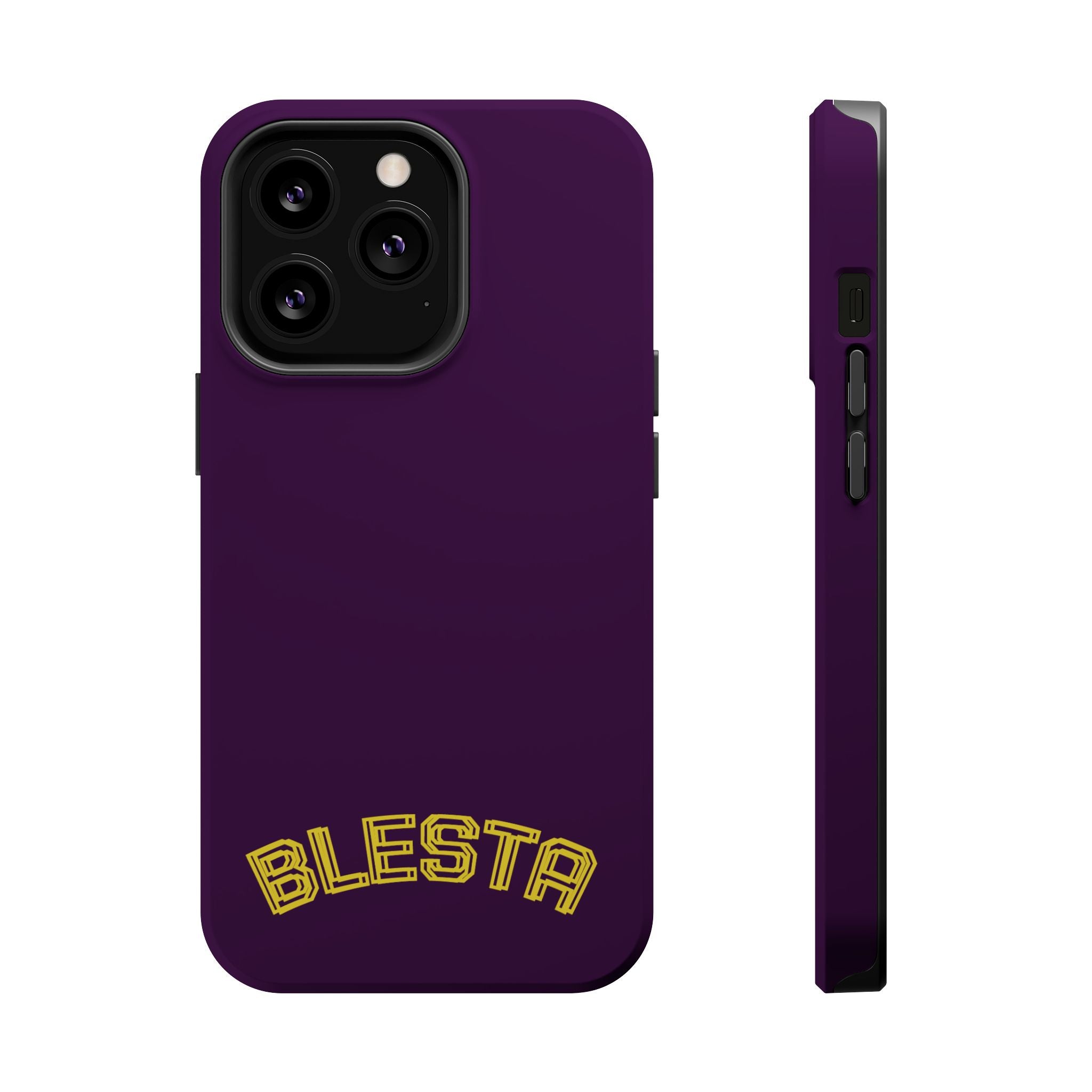 Magnetic Impact-Resistant Phone Case — “BLESTA” Retro Varsity Logo