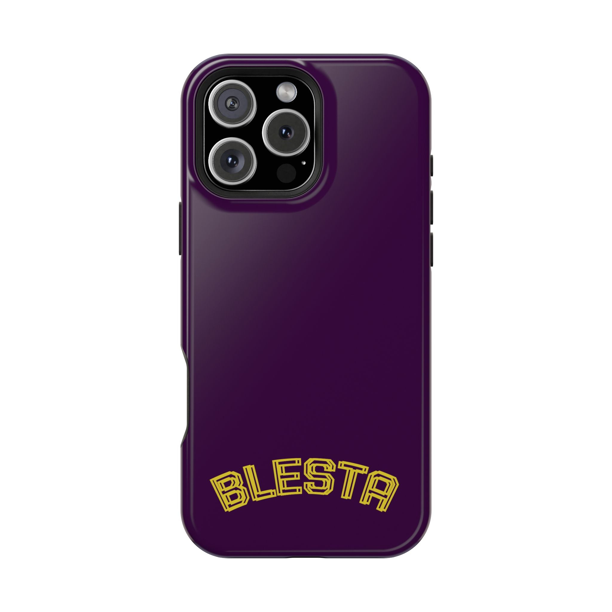 Magnetic Impact-Resistant Phone Case — “BLESTA” Retro Varsity Logo