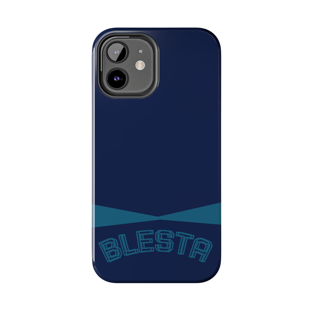 Tough Phone Case — Navy ‘BLESTA’ Bold Graphic Protective Cover