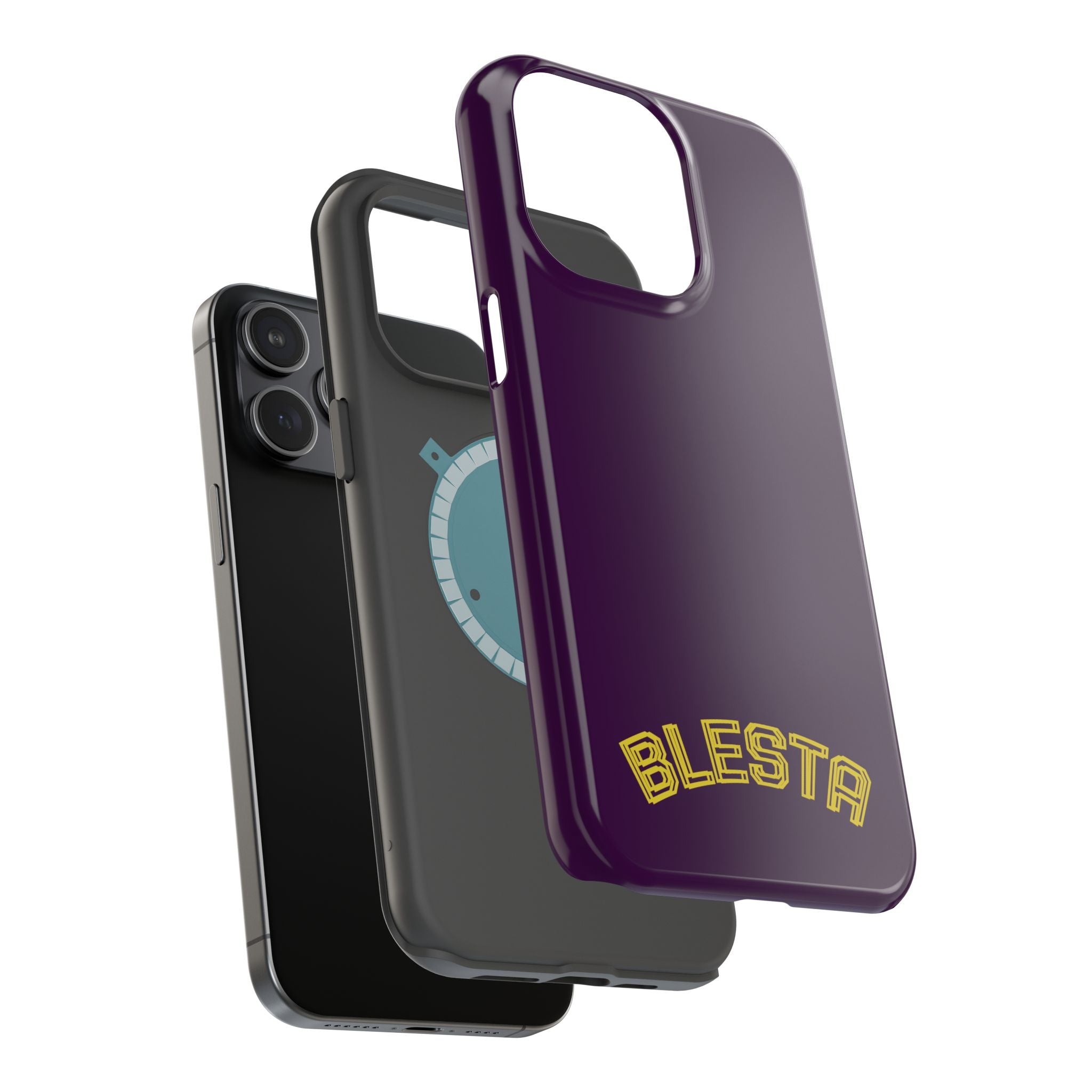 Magnetic Impact-Resistant Phone Case — “BLESTA” Retro Varsity Logo