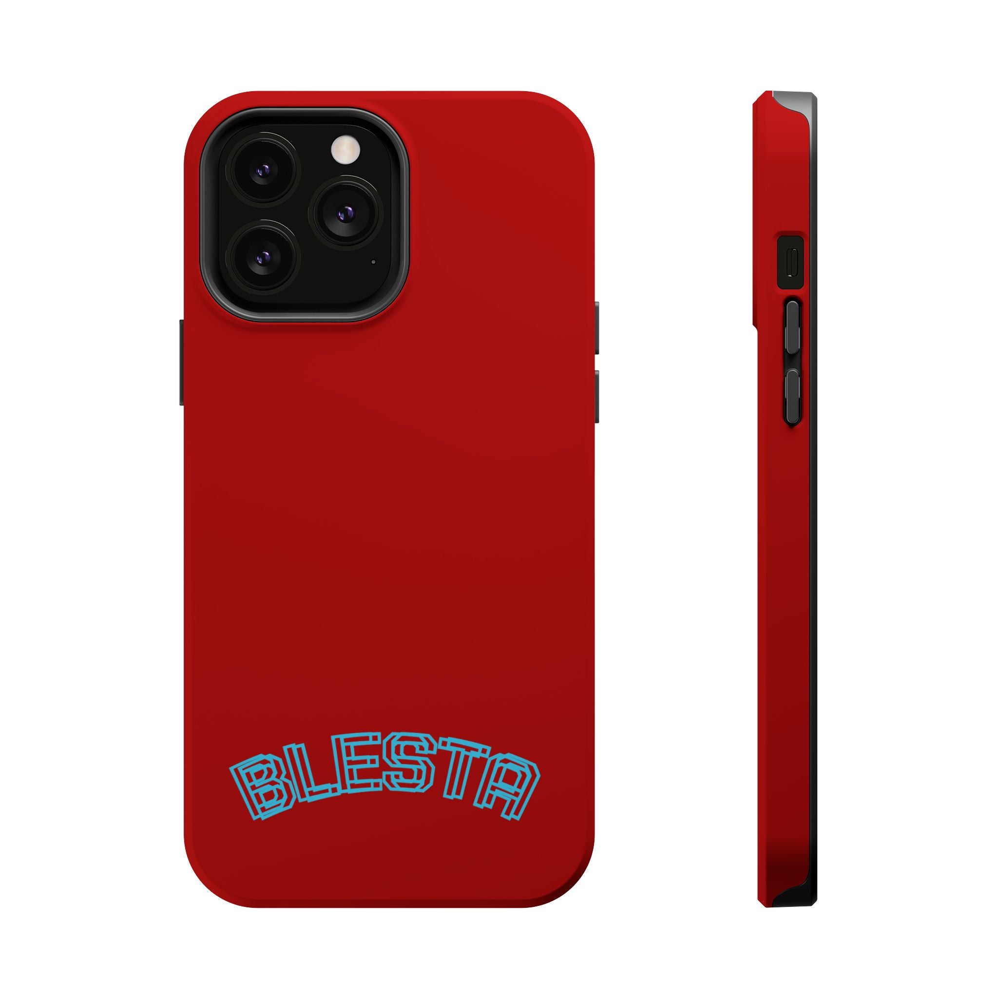 Magnetic Impact-Resistant Phone Case — Red Retro 'BLESTA' Design
