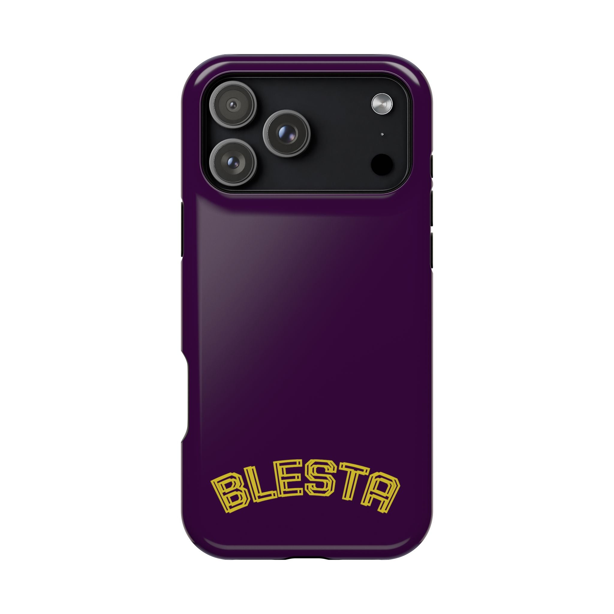 Magnetic Impact-Resistant Phone Case — “BLESTA” Retro Varsity Logo