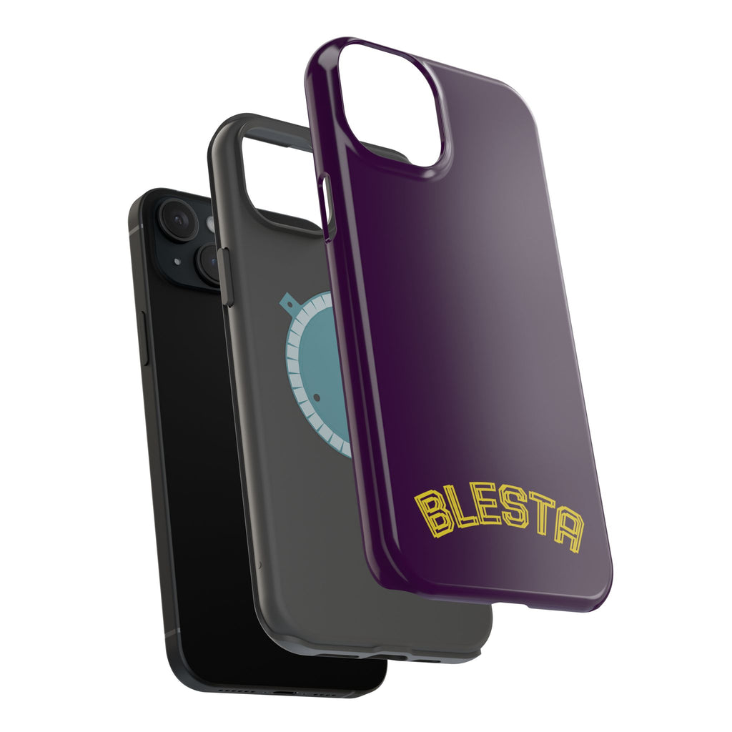 Magnetic Impact-Resistant Phone Case — “BLESTA” Retro Varsity Logo