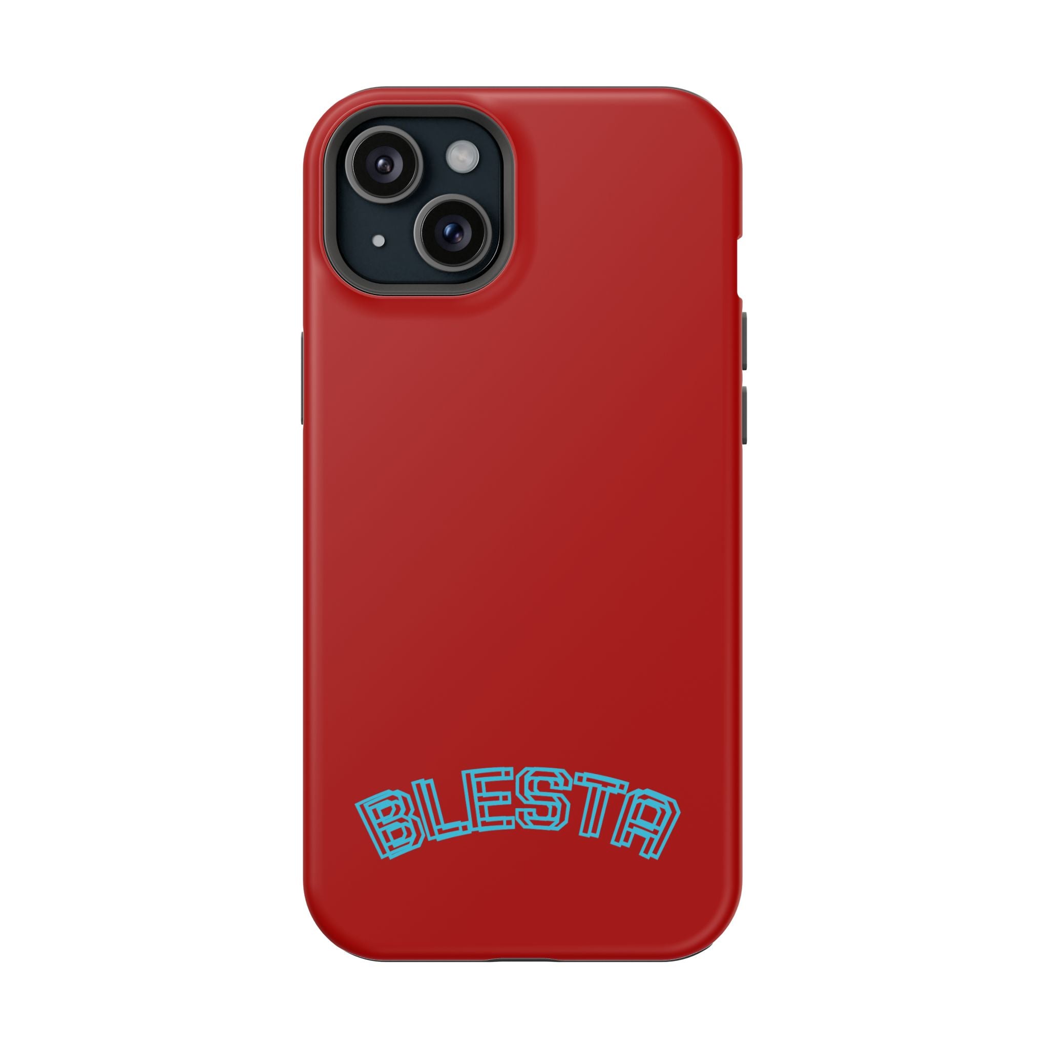 Magnetic Impact-Resistant Phone Case — Red Retro 'BLESTA' Design