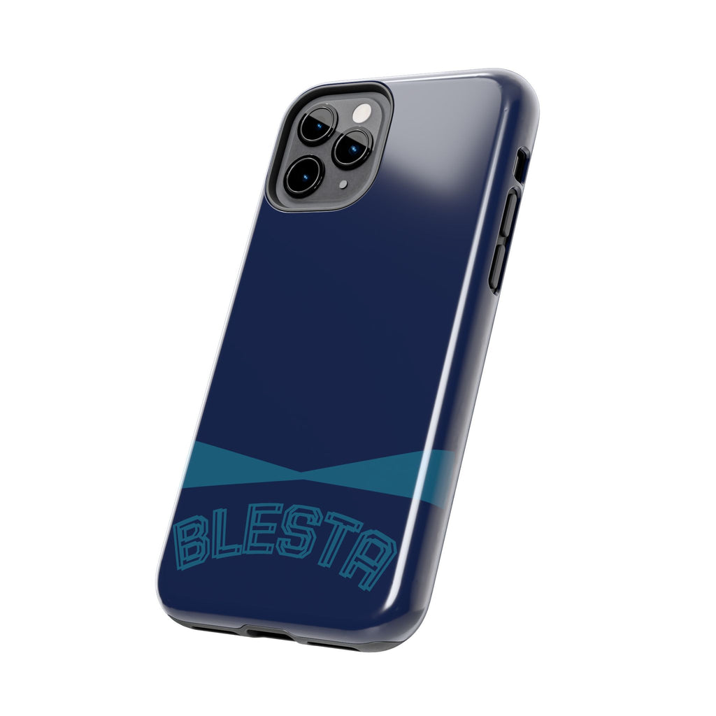 Tough Phone Case — Navy ‘BLESTA’ Bold Graphic Protective Cover