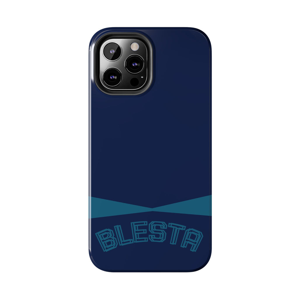 Tough Phone Case — Navy ‘BLESTA’ Bold Graphic Protective Cover