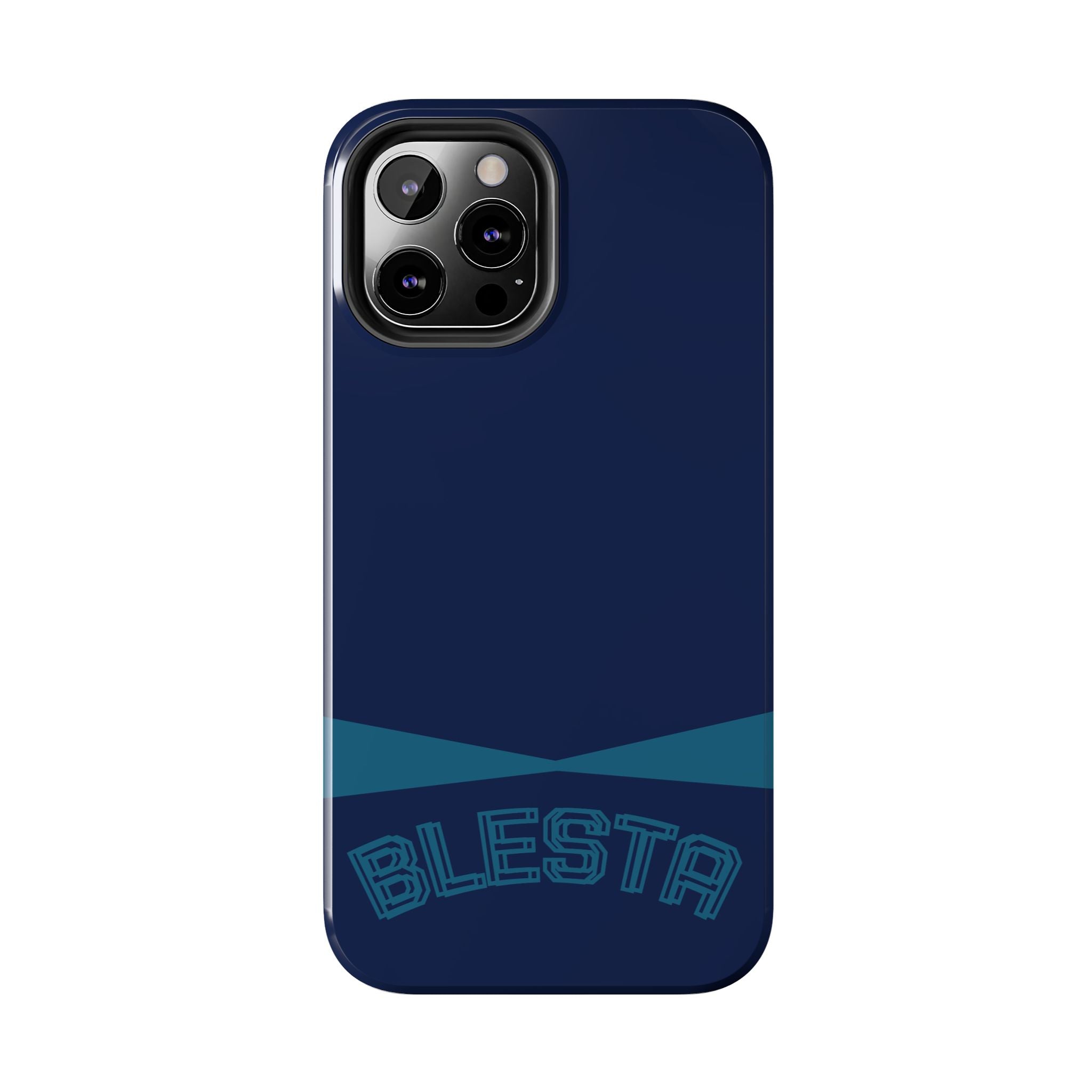 Tough Phone Case — Navy ‘BLESTA’ Bold Graphic Protective Cover