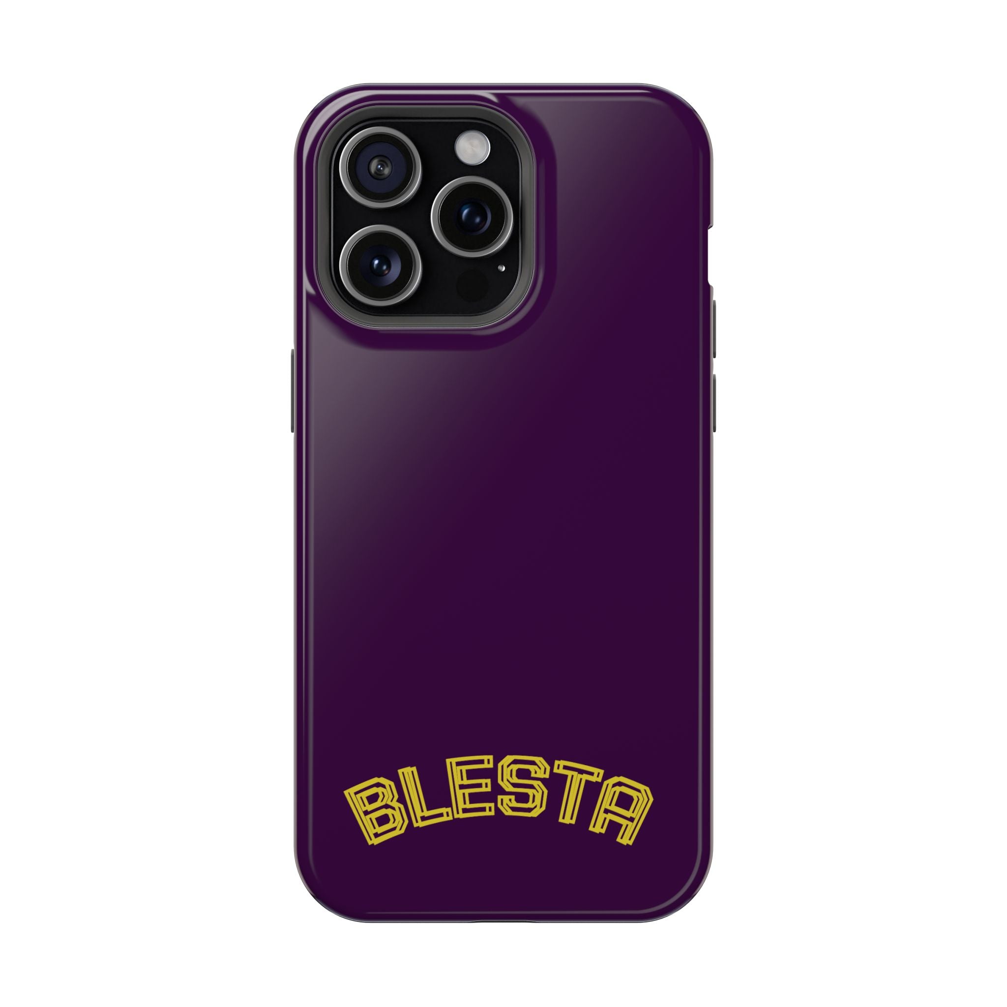 Magnetic Impact-Resistant Phone Case — “BLESTA” Retro Varsity Logo