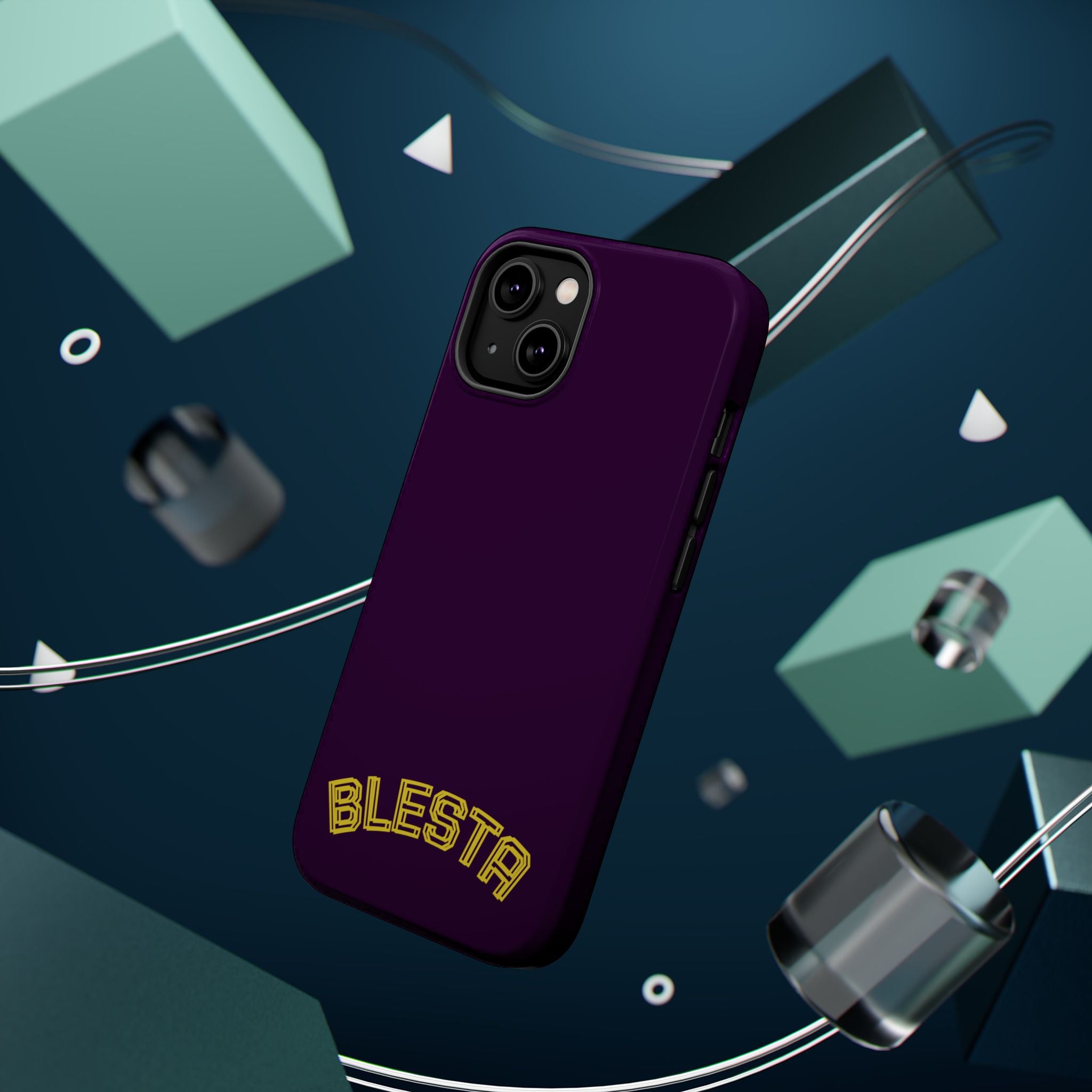 Magnetic Impact-Resistant Phone Case — “BLESTA” Retro Varsity Logo