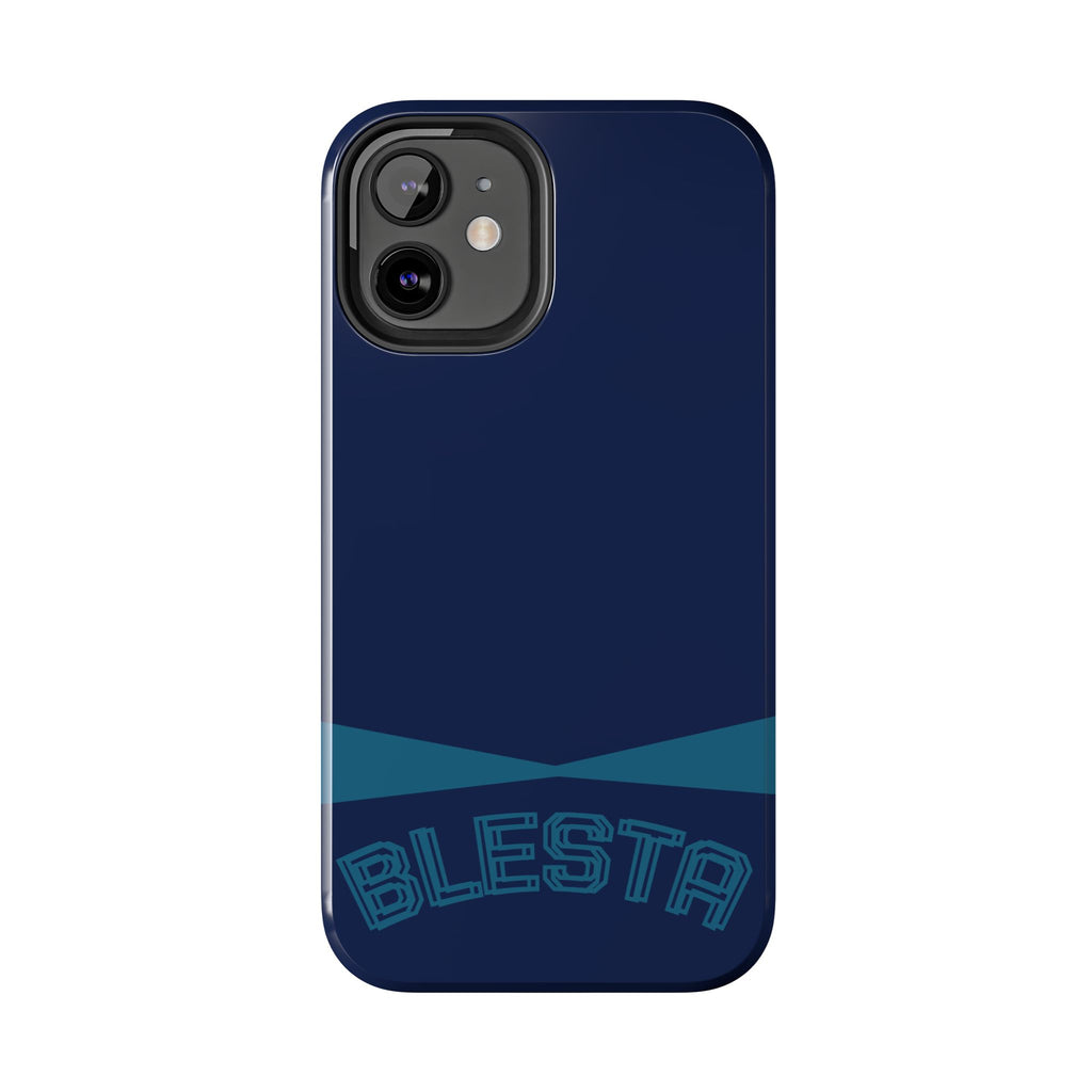 Tough Phone Case — Navy ‘BLESTA’ Bold Graphic Protective Cover