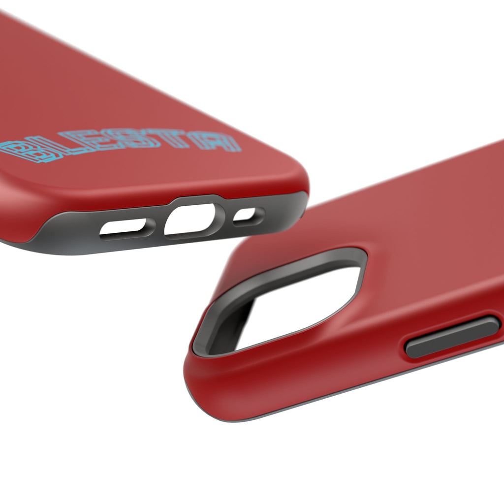 Magnetic Impact-Resistant Phone Case — Red Retro 'BLESTA' Design
