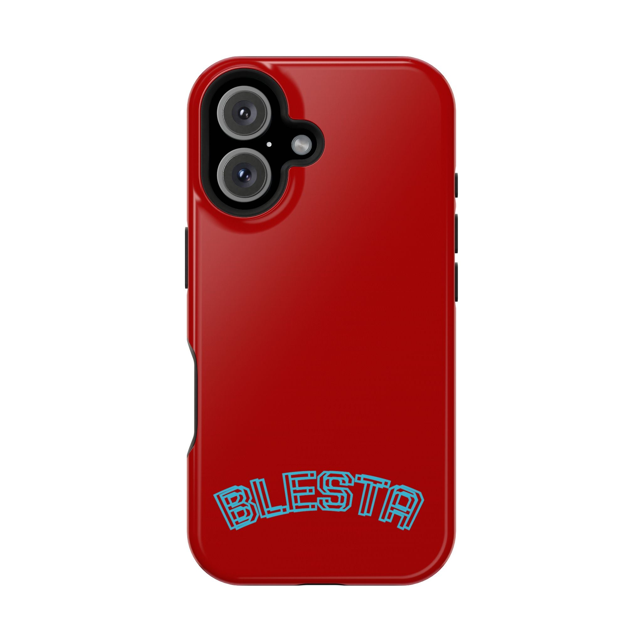 Magnetic Impact-Resistant Phone Case — Red Retro 'BLESTA' Design