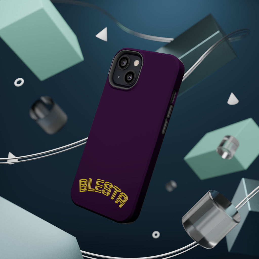 Magnetic Impact-Resistant Phone Case — “BLESTA” Retro Varsity Logo