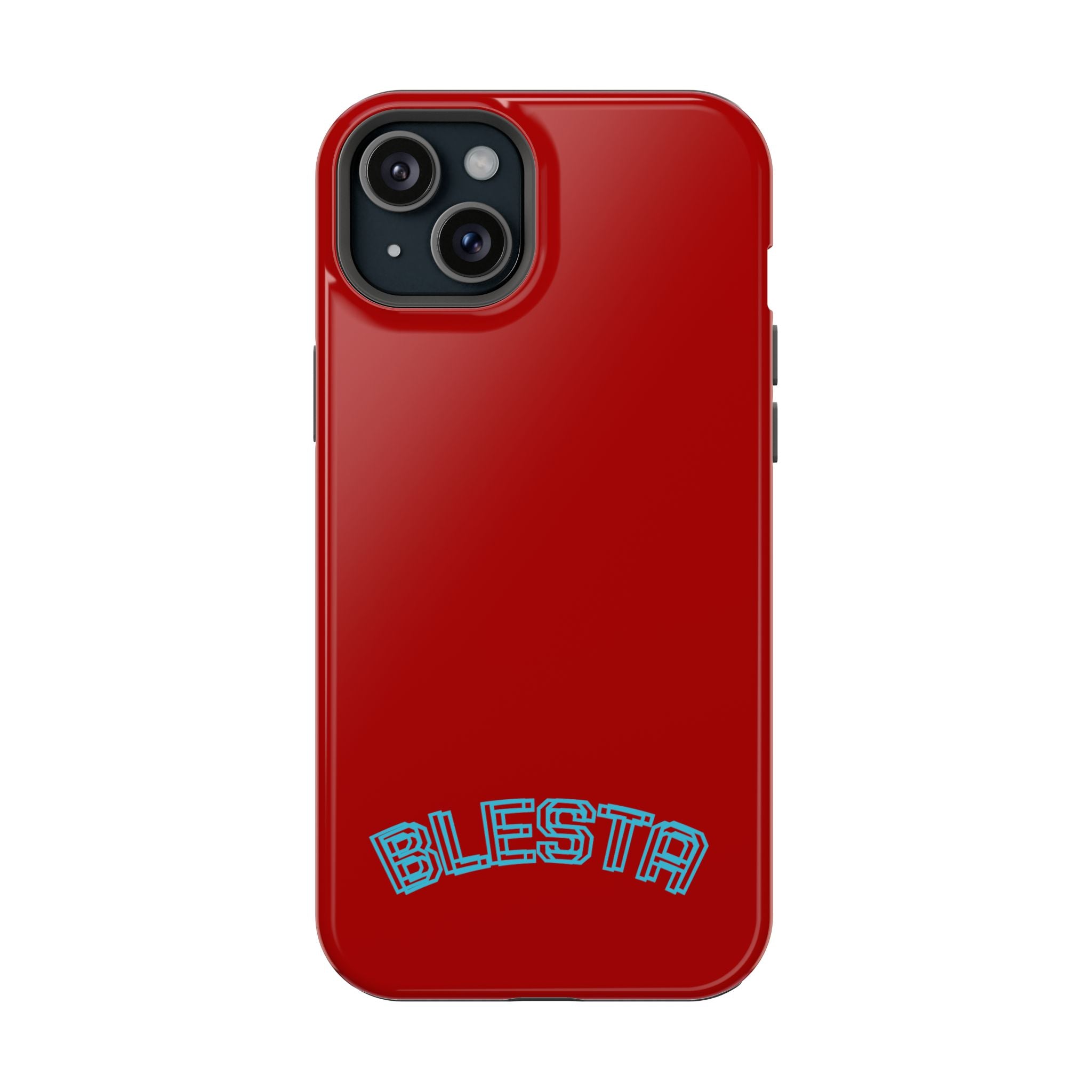 Magnetic Impact-Resistant Phone Case — Red Retro 'BLESTA' Design