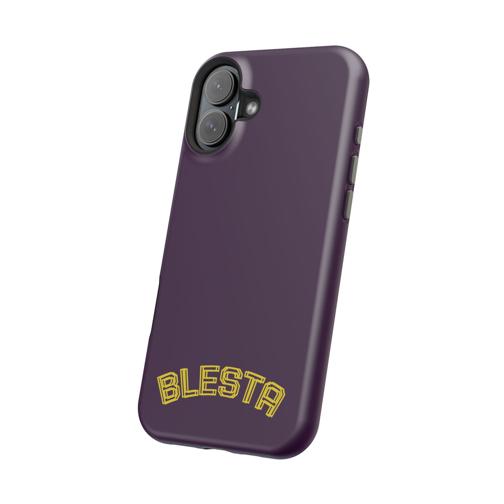 Magnetic Impact-Resistant Phone Case — “BLESTA” Retro Varsity Logo
