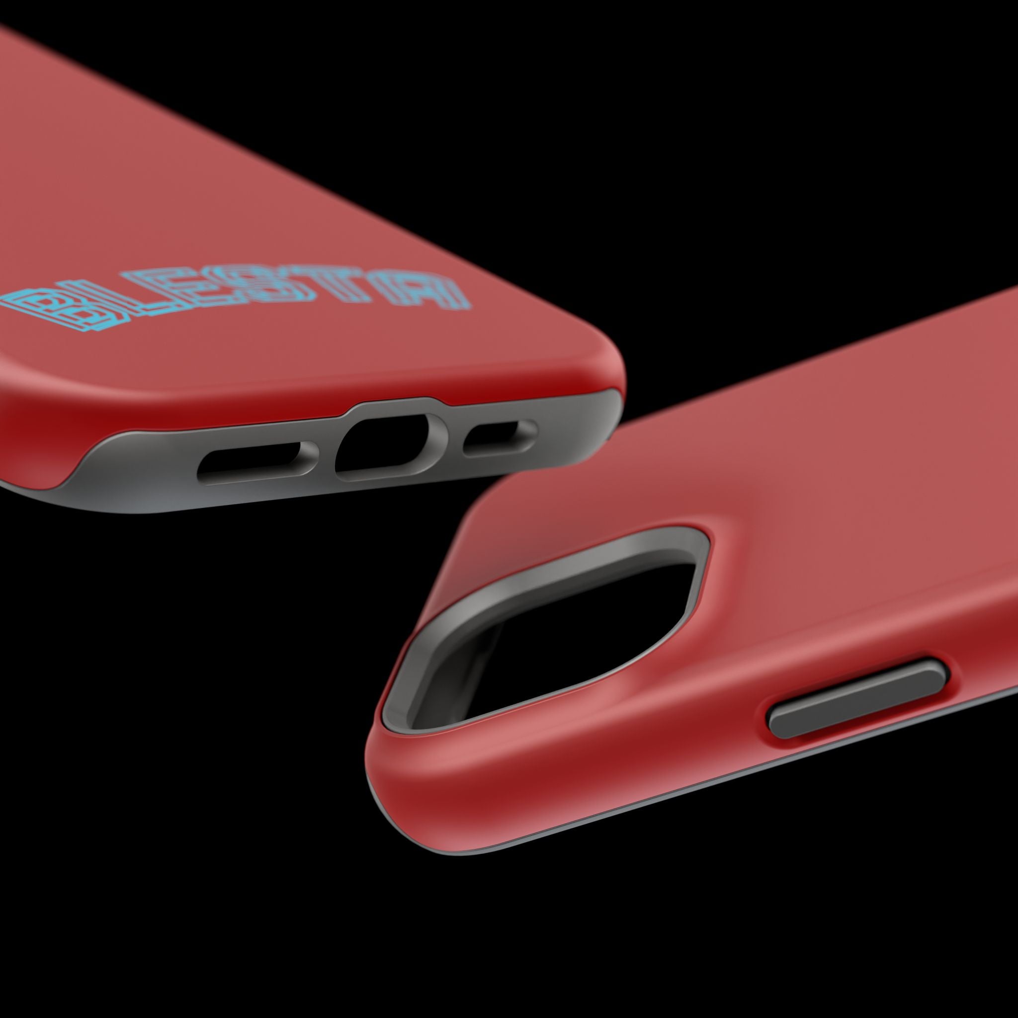 Magnetic Impact-Resistant Phone Case — Red Retro 'BLESTA' Design
