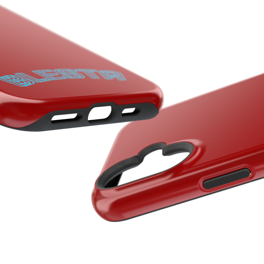 Magnetic Impact-Resistant Phone Case — Red Retro 'BLESTA' Design