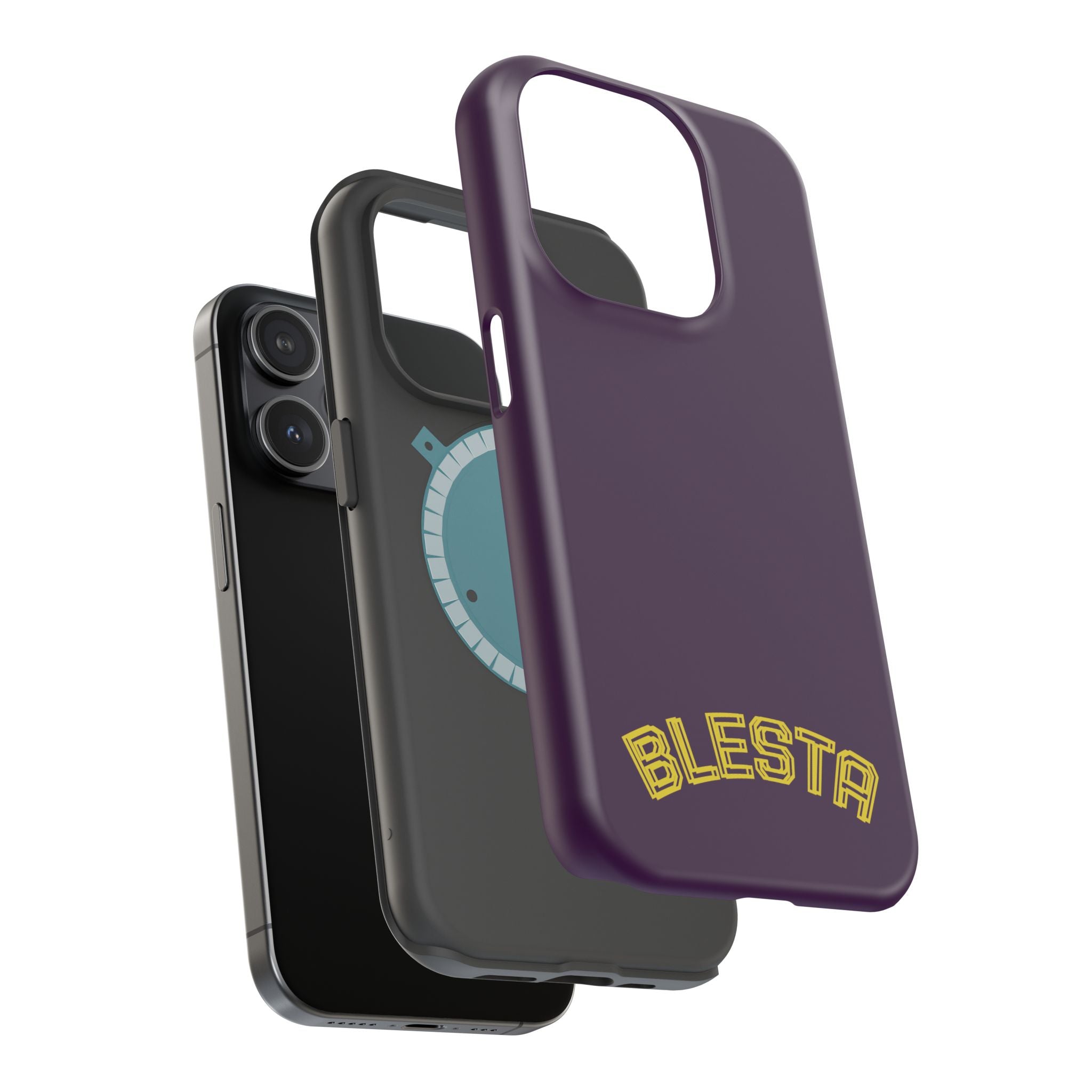 Magnetic Impact-Resistant Phone Case — “BLESTA” Retro Varsity Logo