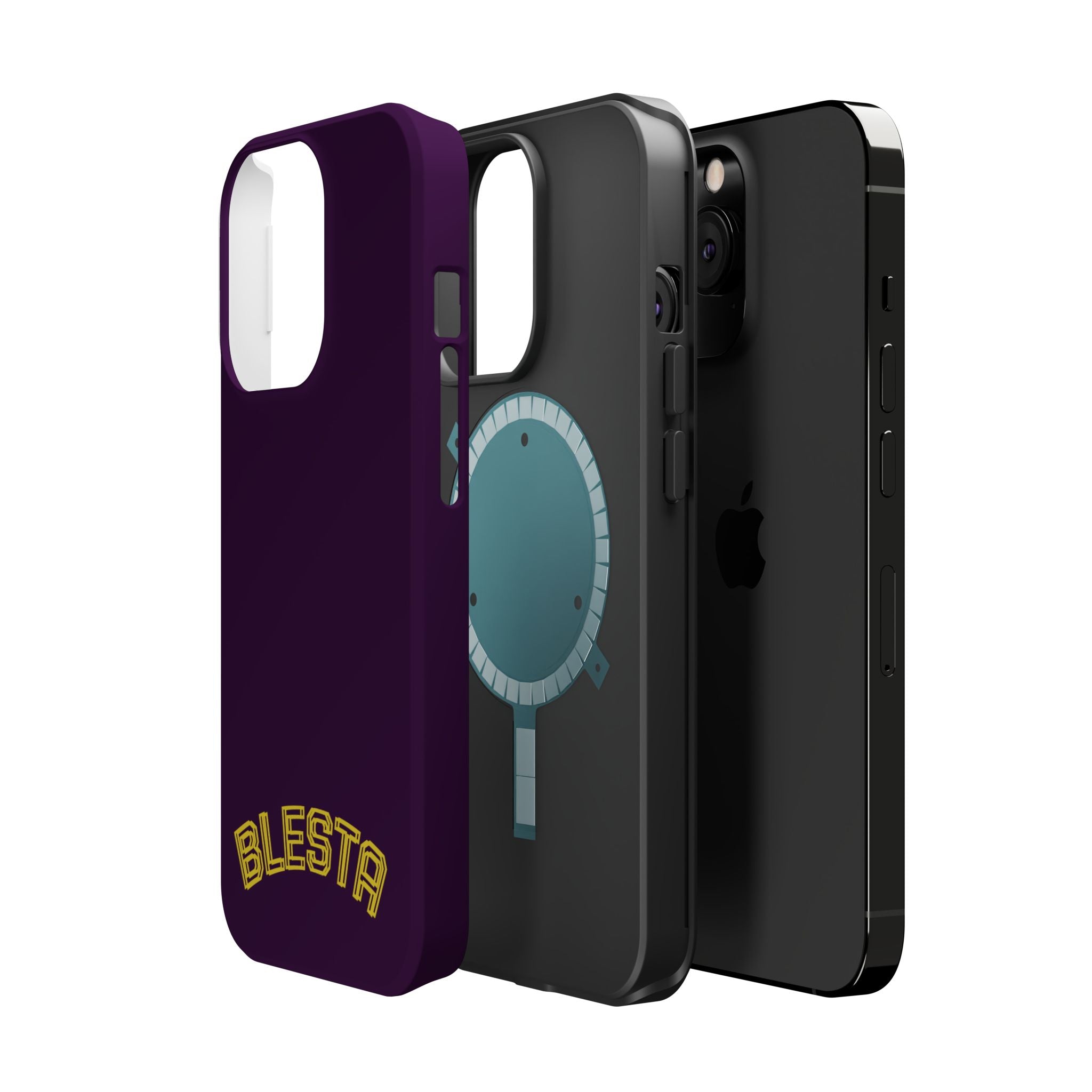 Magnetic Impact-Resistant Phone Case — “BLESTA” Retro Varsity Logo