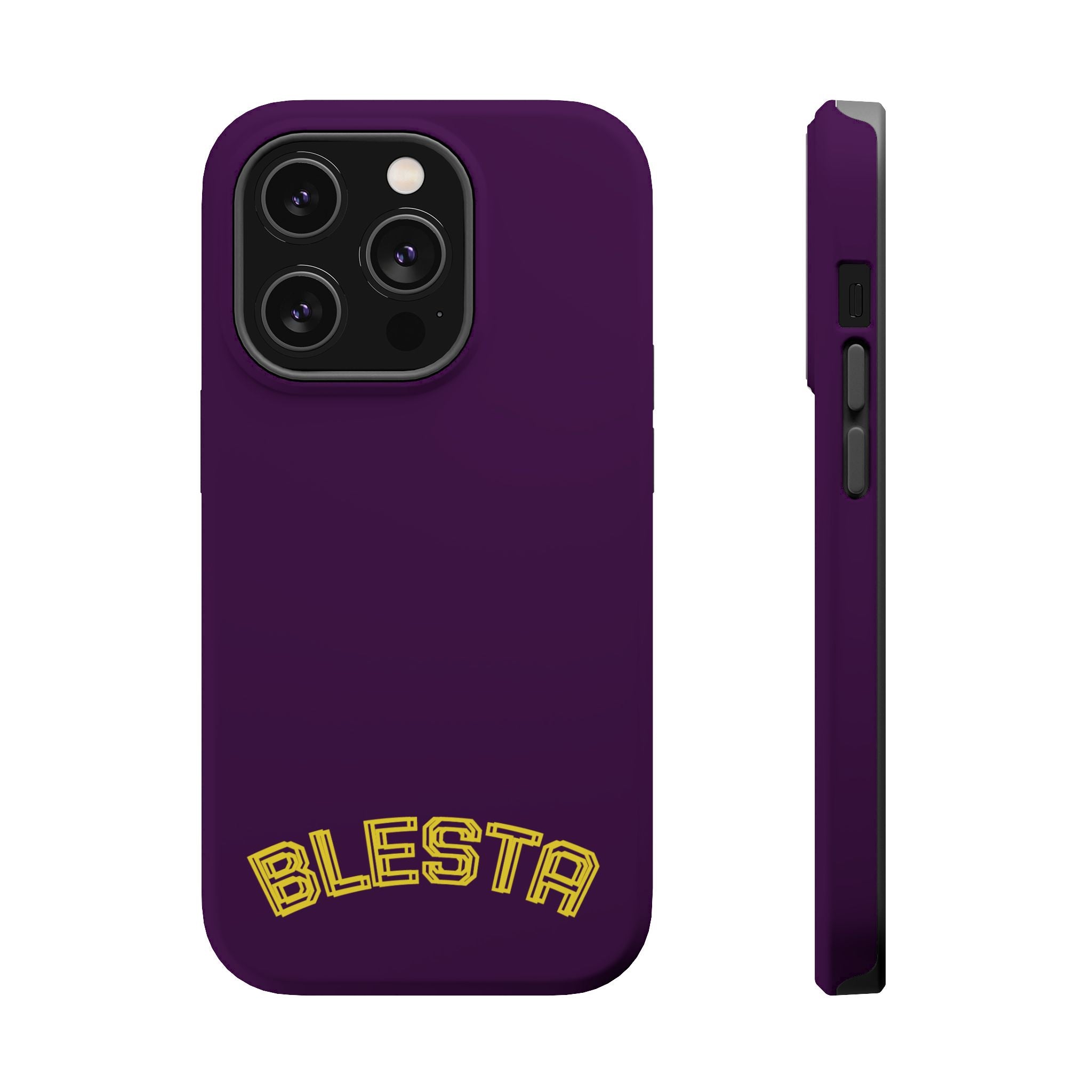Magnetic Impact-Resistant Phone Case — “BLESTA” Retro Varsity Logo