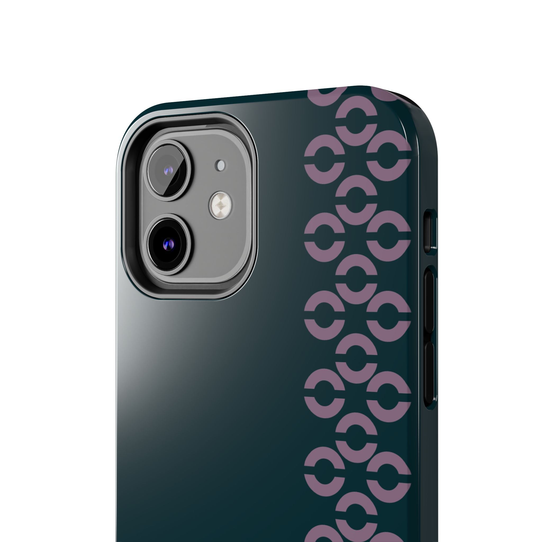 Tough Phone Case — Sleek Dark Teal with Geometric Stripe & “BLESTA” Accent