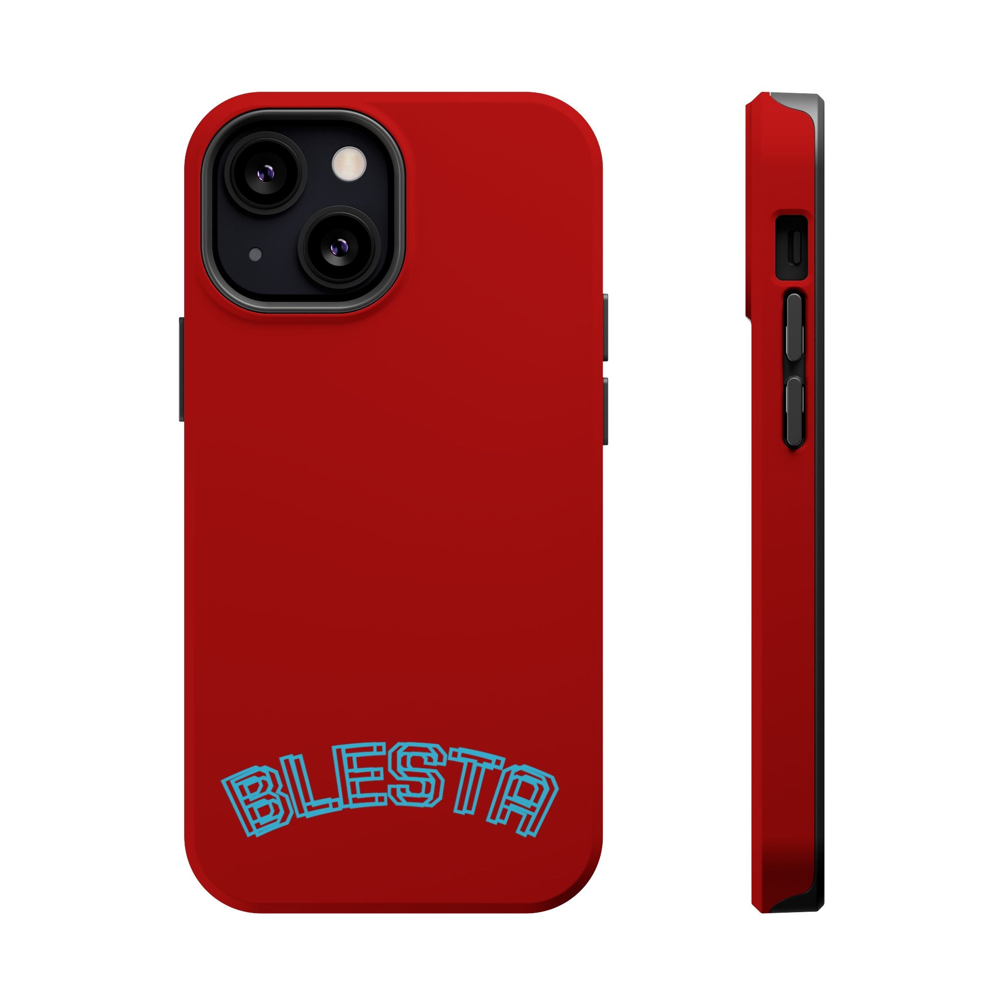 Magnetic Impact-Resistant Phone Case — Red Retro 'BLESTA' Design