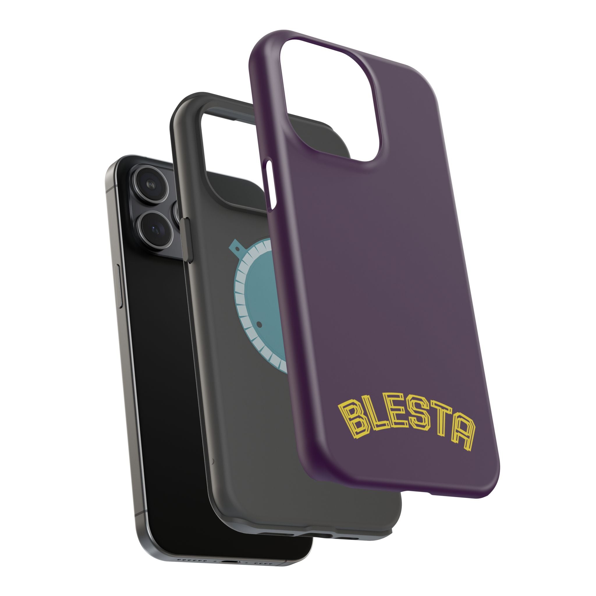 Magnetic Impact-Resistant Phone Case — “BLESTA” Retro Varsity Logo