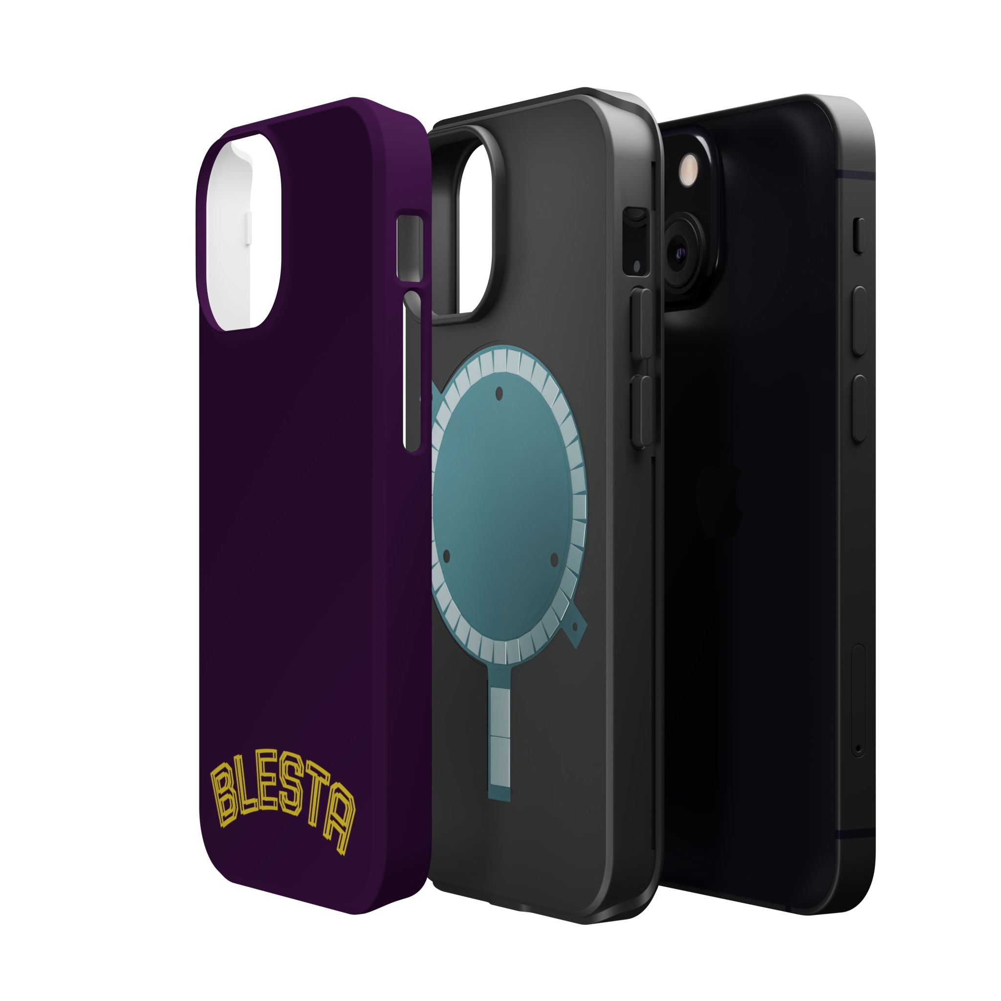 Magnetic Impact-Resistant Phone Case — “BLESTA” Retro Varsity Logo