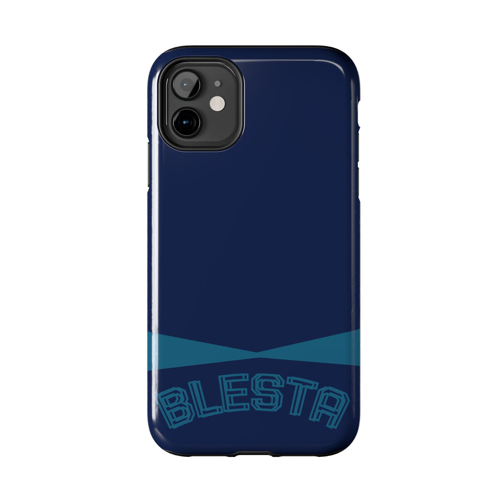 Tough Phone Case — Navy ‘BLESTA’ Bold Graphic Protective Cover
