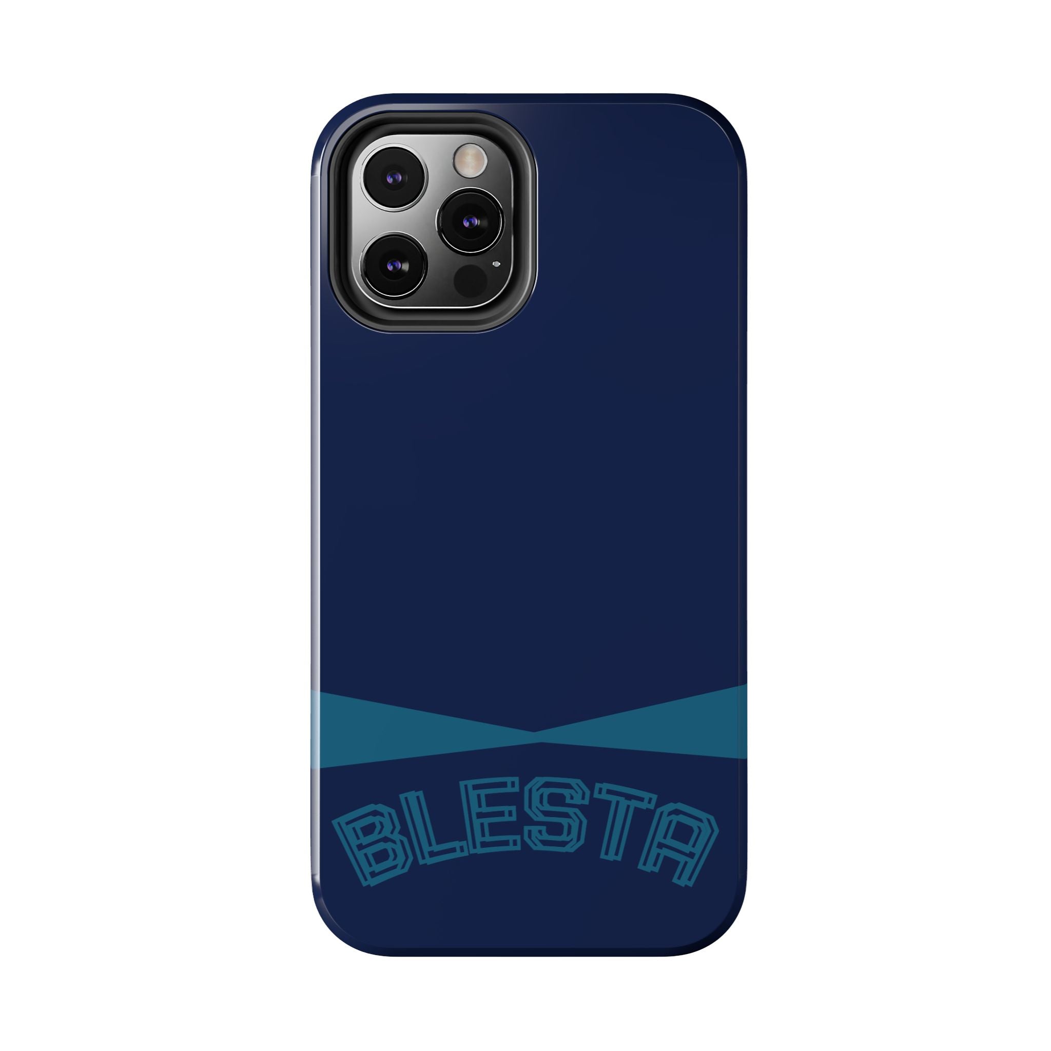 Tough Phone Case — Navy ‘BLESTA’ Bold Graphic Protective Cover