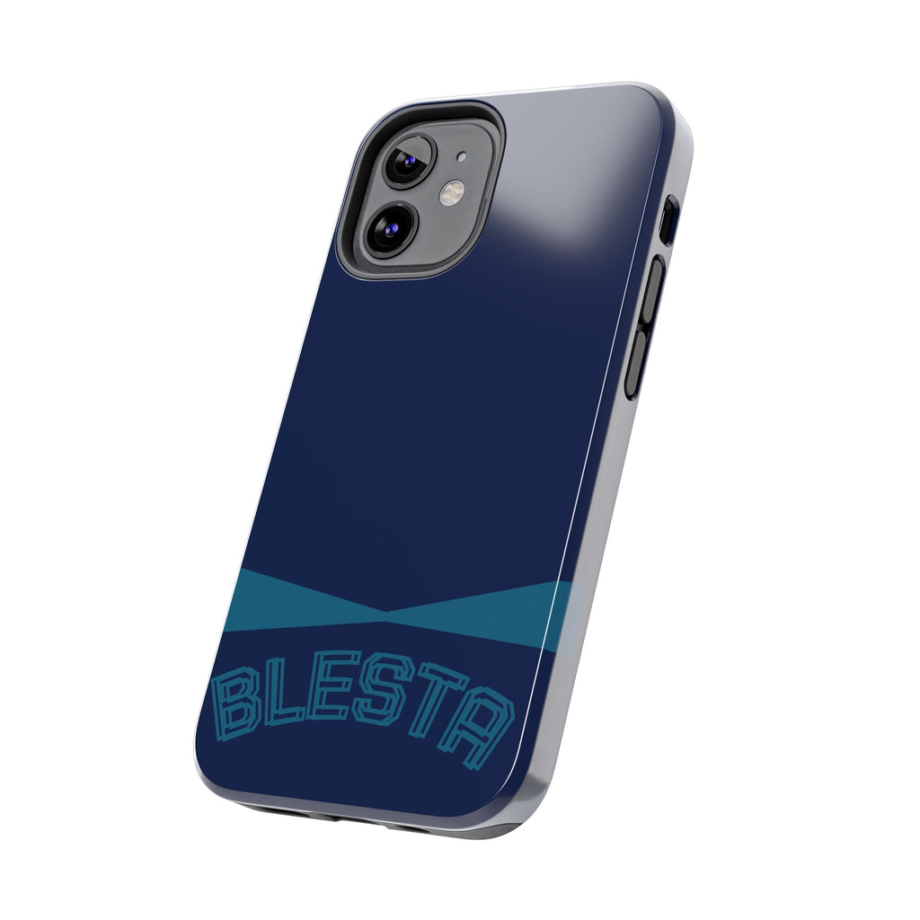 Tough Phone Case — Navy ‘BLESTA’ Bold Graphic Protective Cover
