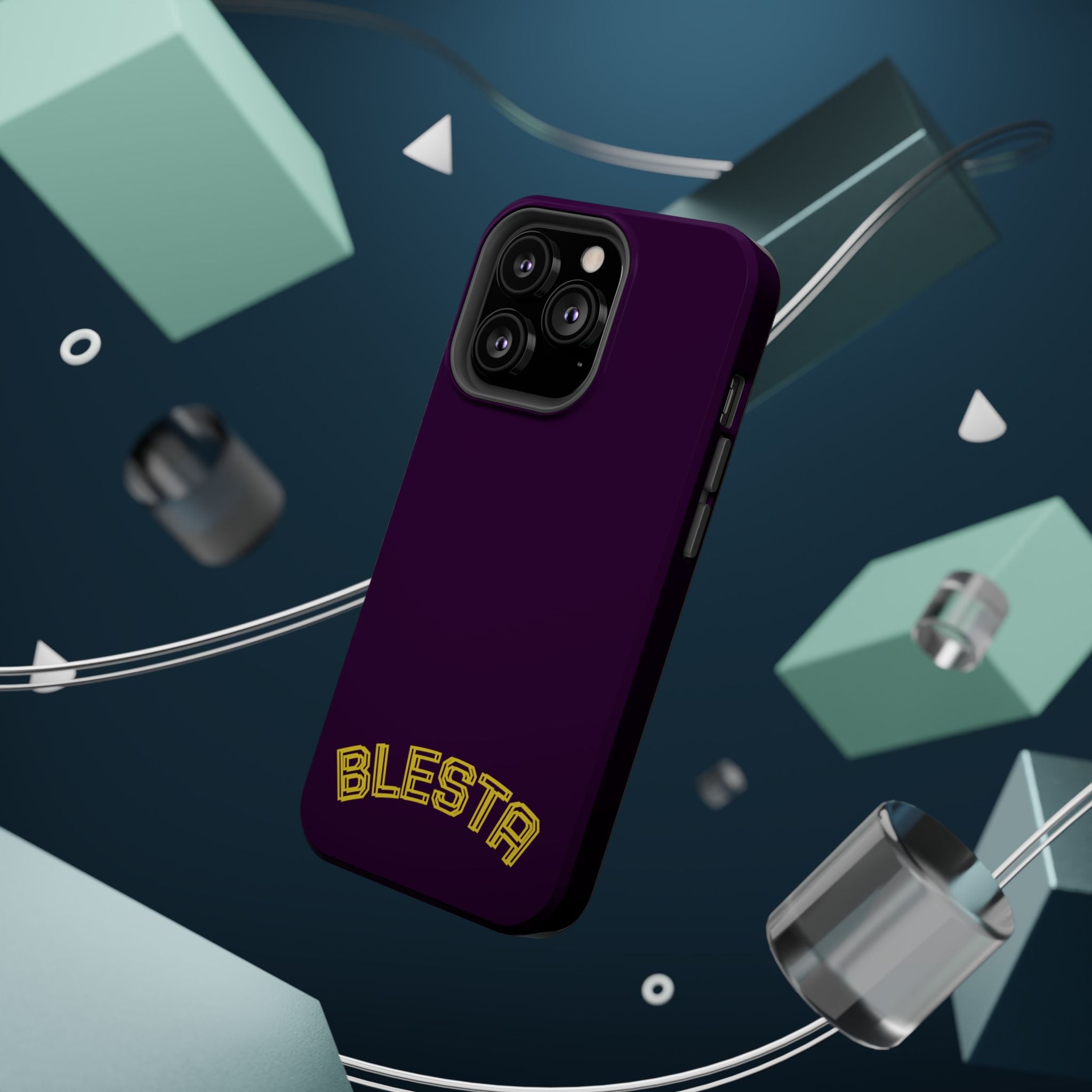 Magnetic Impact-Resistant Phone Case — “BLESTA” Retro Varsity Logo