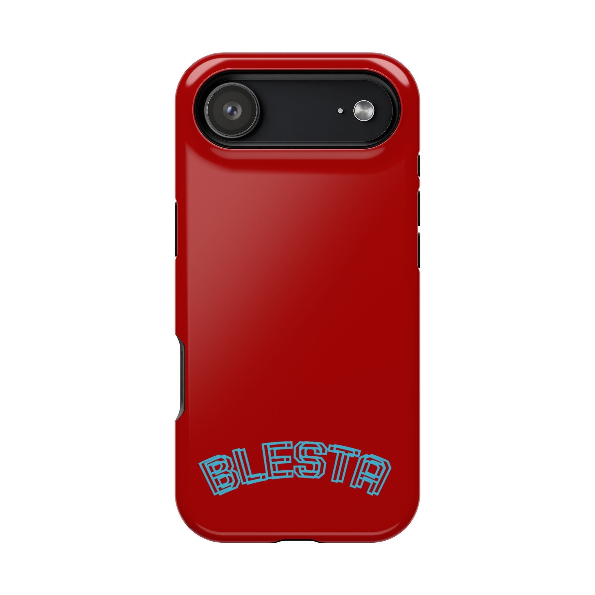 Magnetic Impact-Resistant Phone Case — Red Retro 'BLESTA' Design