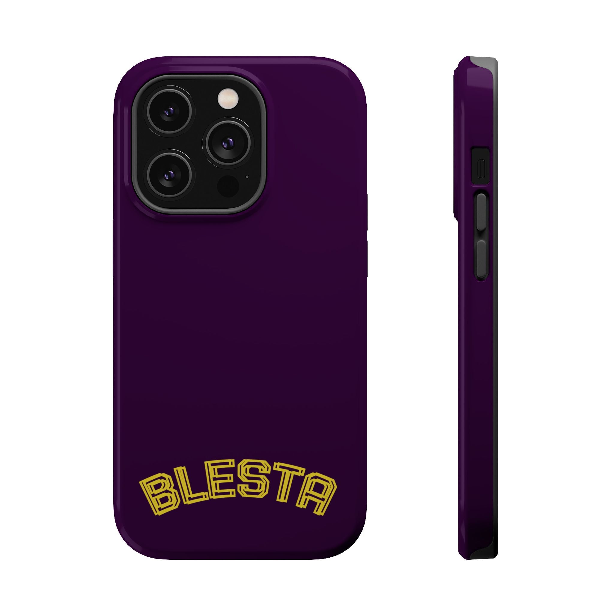 Magnetic Impact-Resistant Phone Case — “BLESTA” Retro Varsity Logo