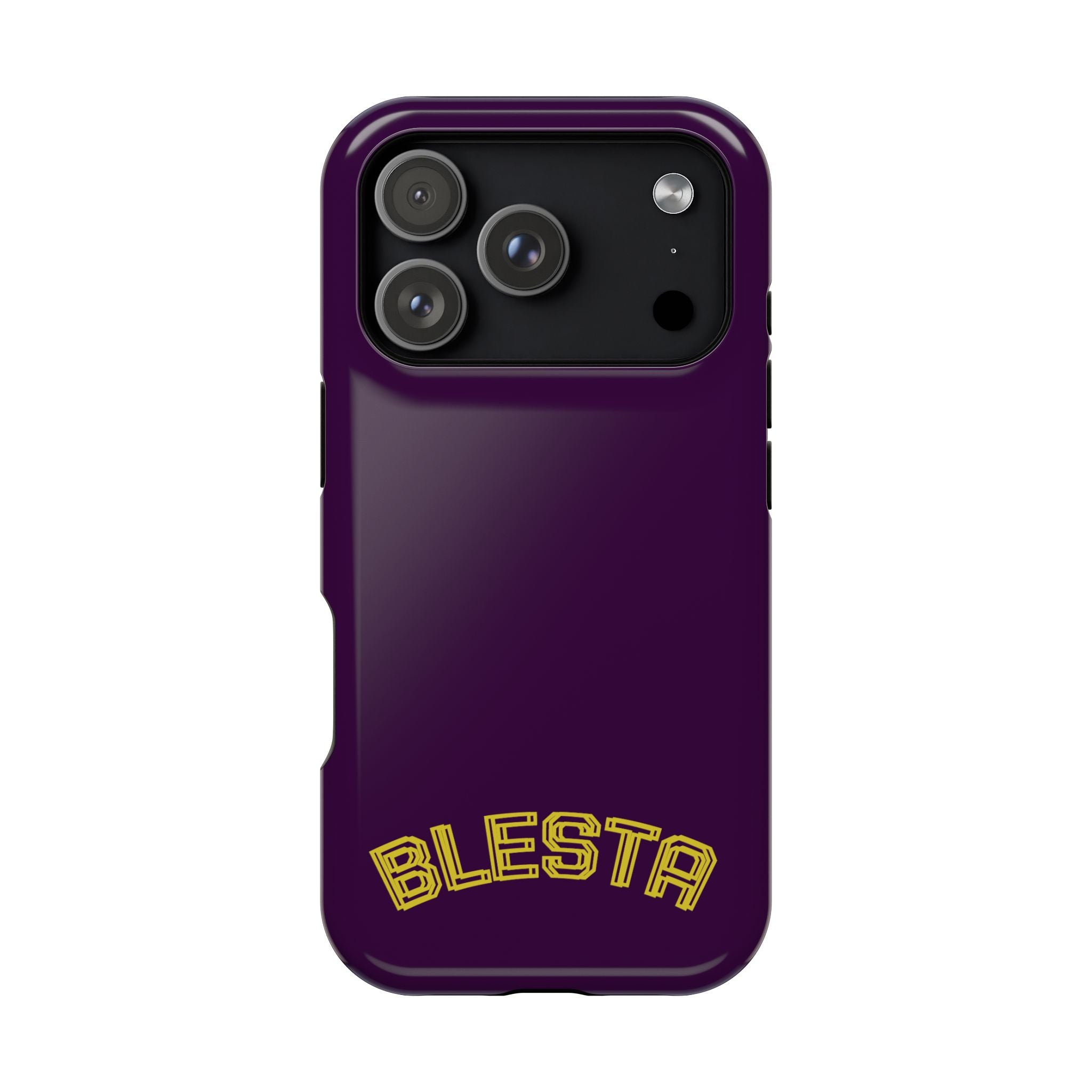 Magnetic Impact-Resistant Phone Case — “BLESTA” Retro Varsity Logo