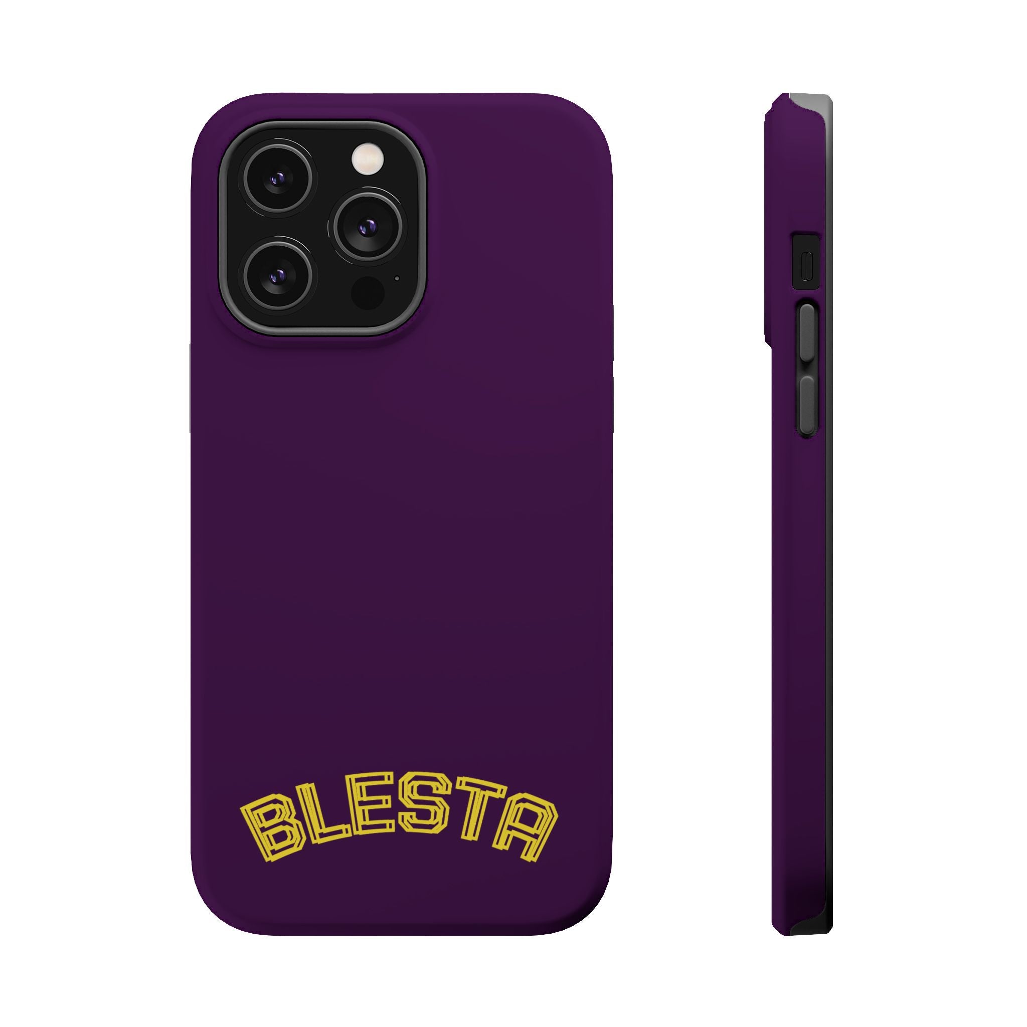 Magnetic Impact-Resistant Phone Case — “BLESTA” Retro Varsity Logo