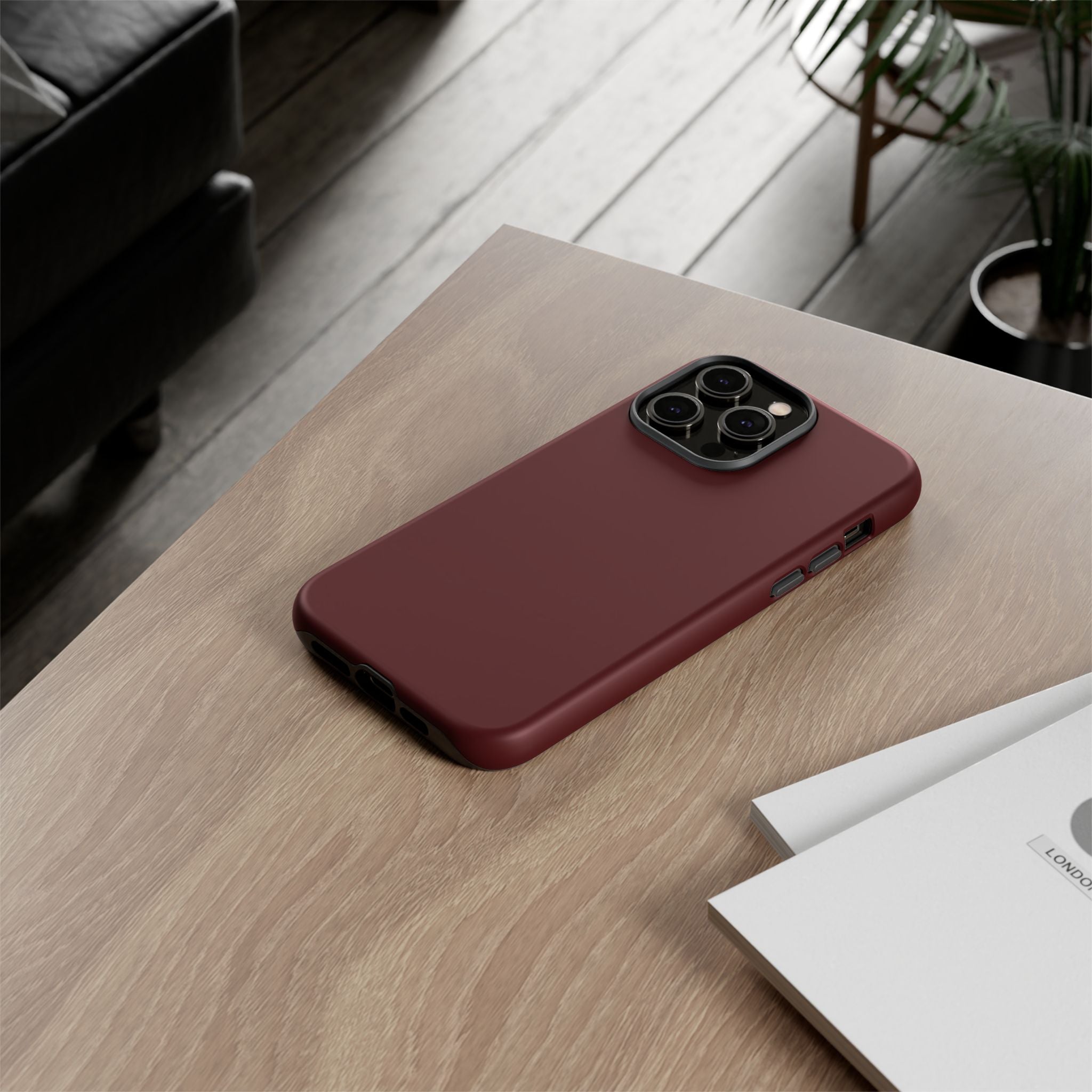 Maroon Tough Phone Case