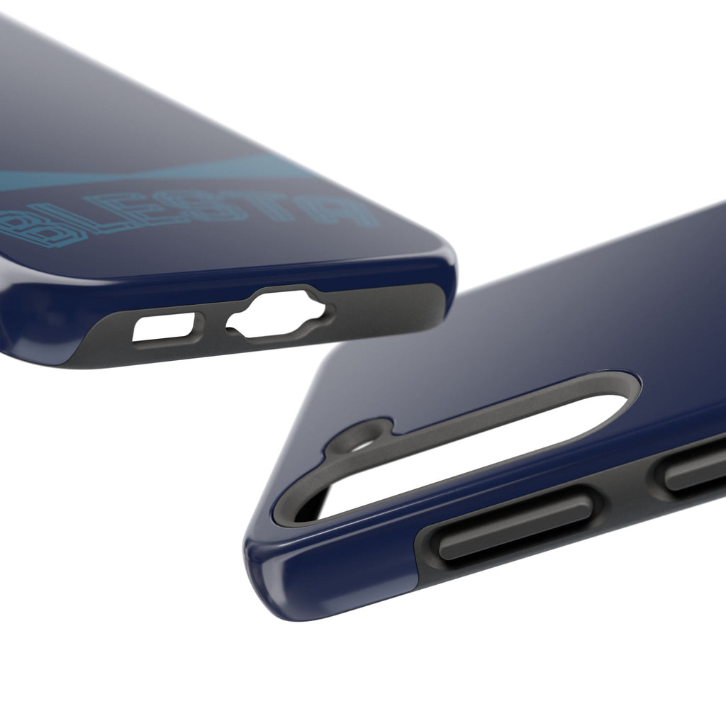 Tough Phone Case — Navy ‘BLESTA’ Bold Graphic Protective Cover