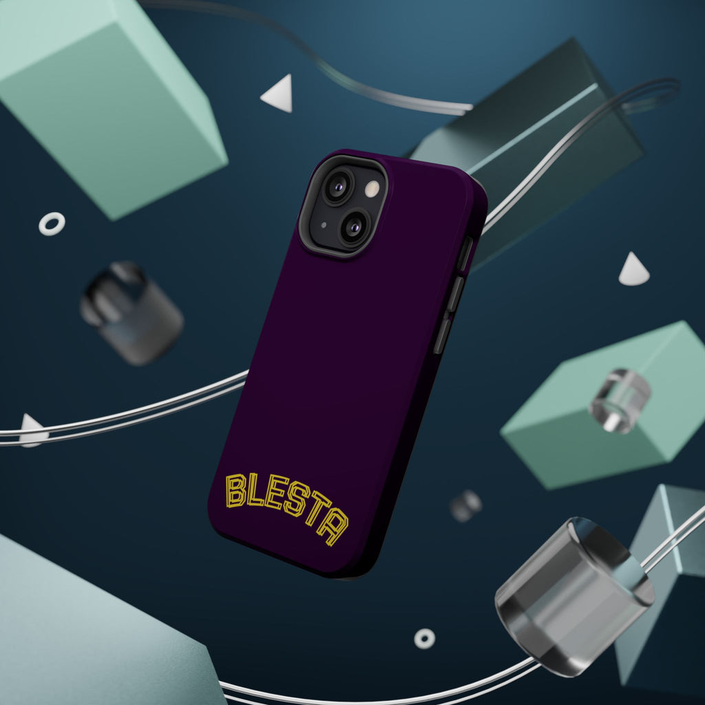 Magnetic Impact-Resistant Phone Case — “BLESTA” Retro Varsity Logo