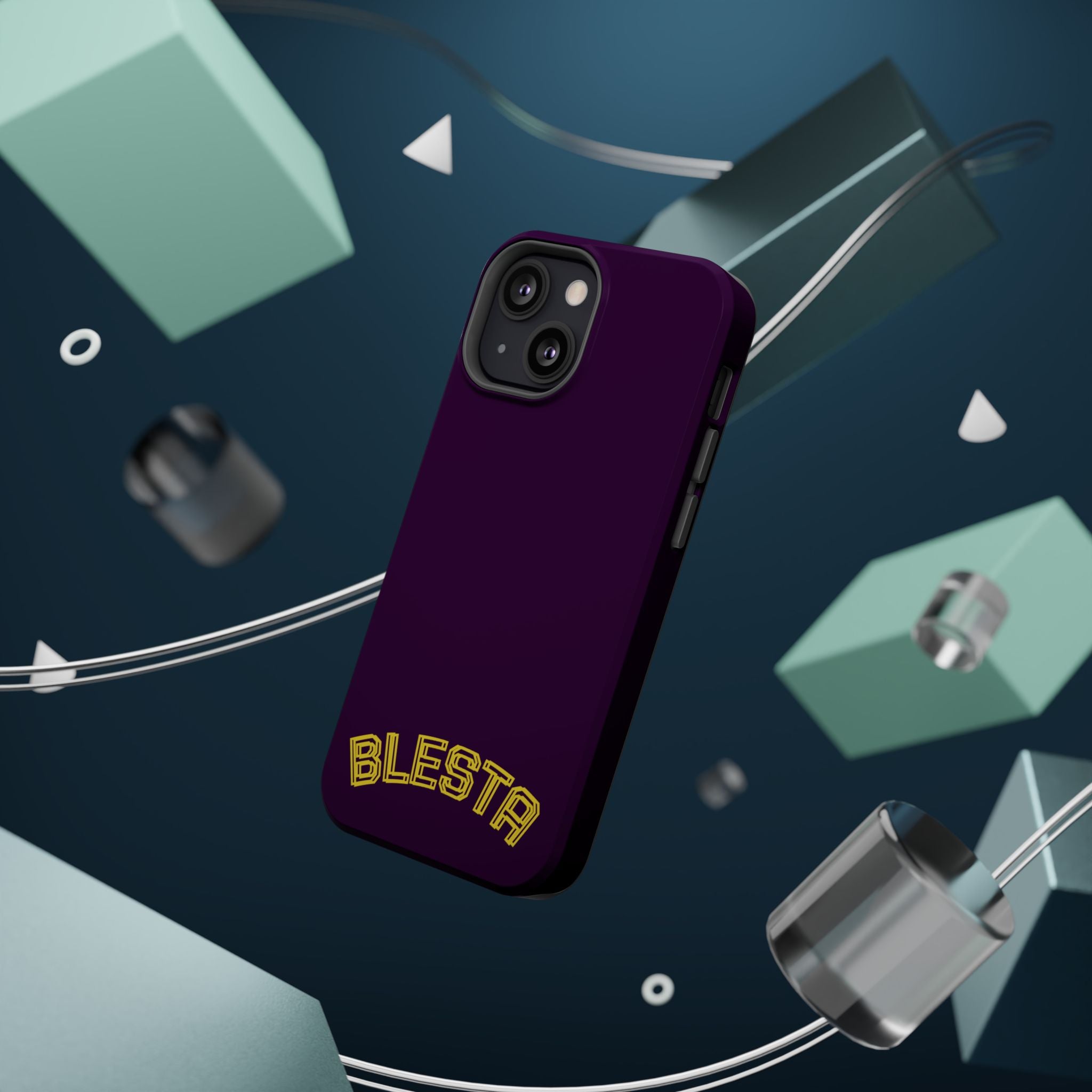 Magnetic Impact-Resistant Phone Case — “BLESTA” Retro Varsity Logo
