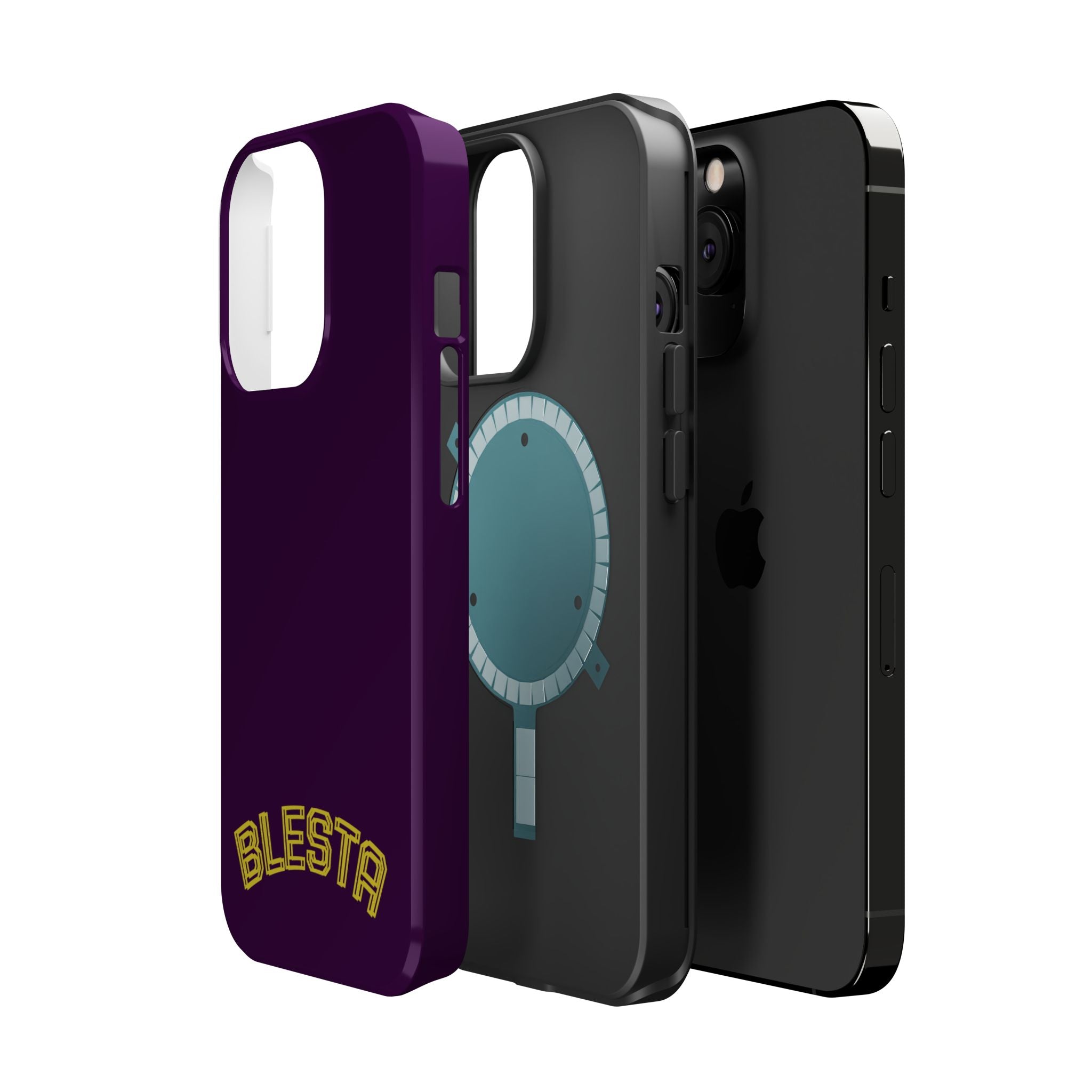 Magnetic Impact-Resistant Phone Case — “BLESTA” Retro Varsity Logo