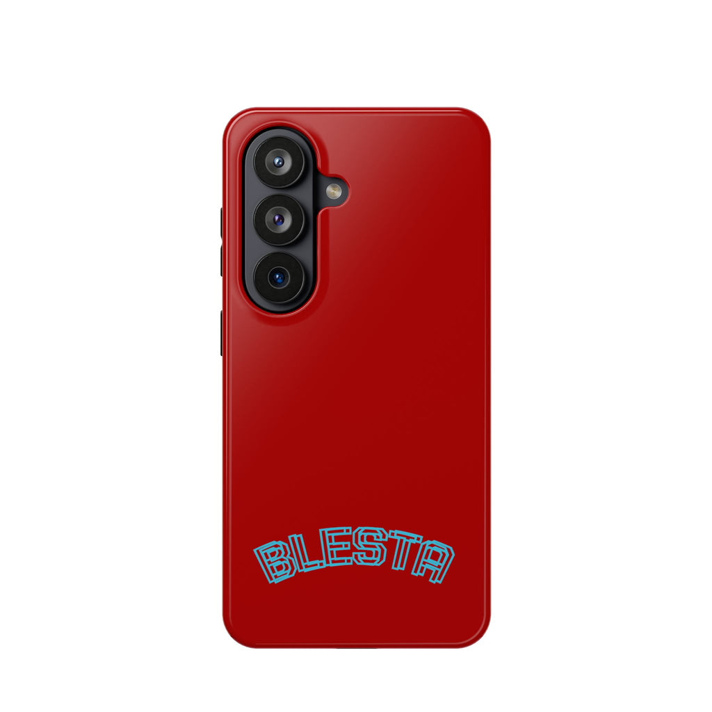 Magnetic Impact-Resistant Phone Case — Red Retro 'BLESTA' Design