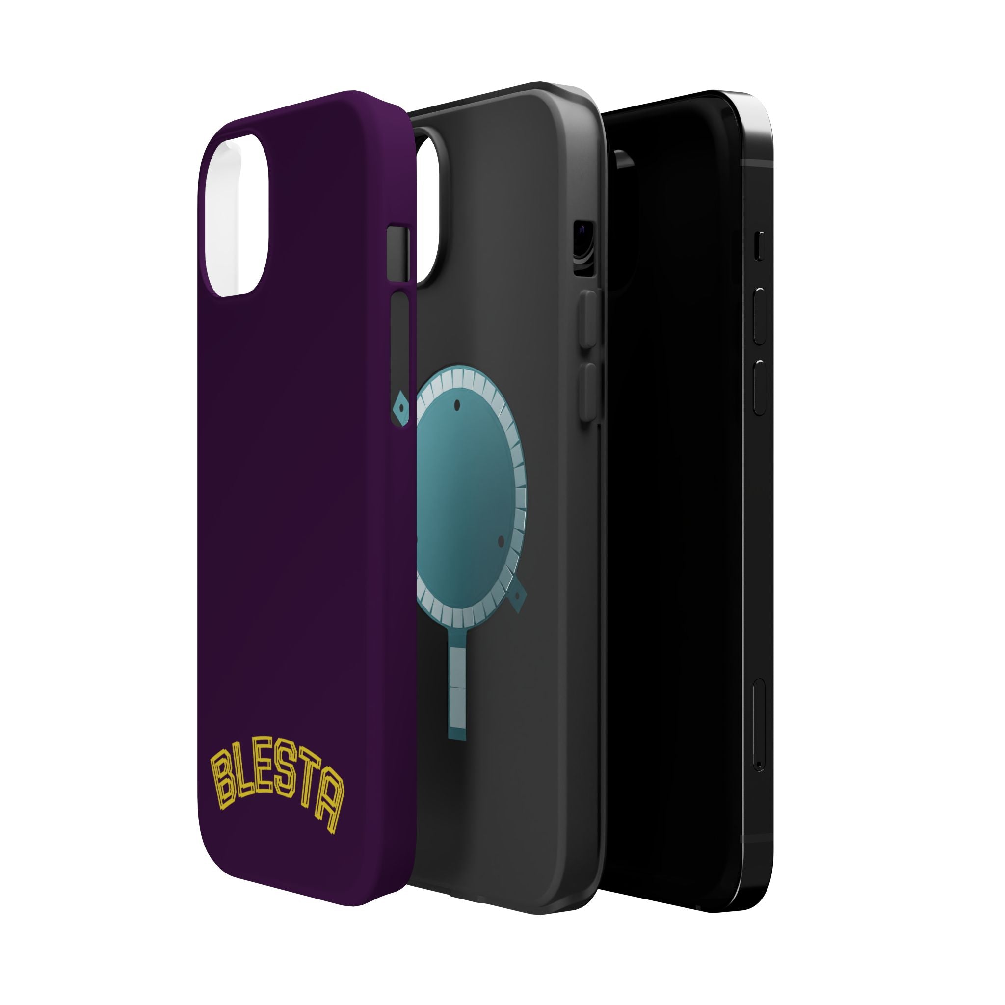 Magnetic Impact-Resistant Phone Case — “BLESTA” Retro Varsity Logo