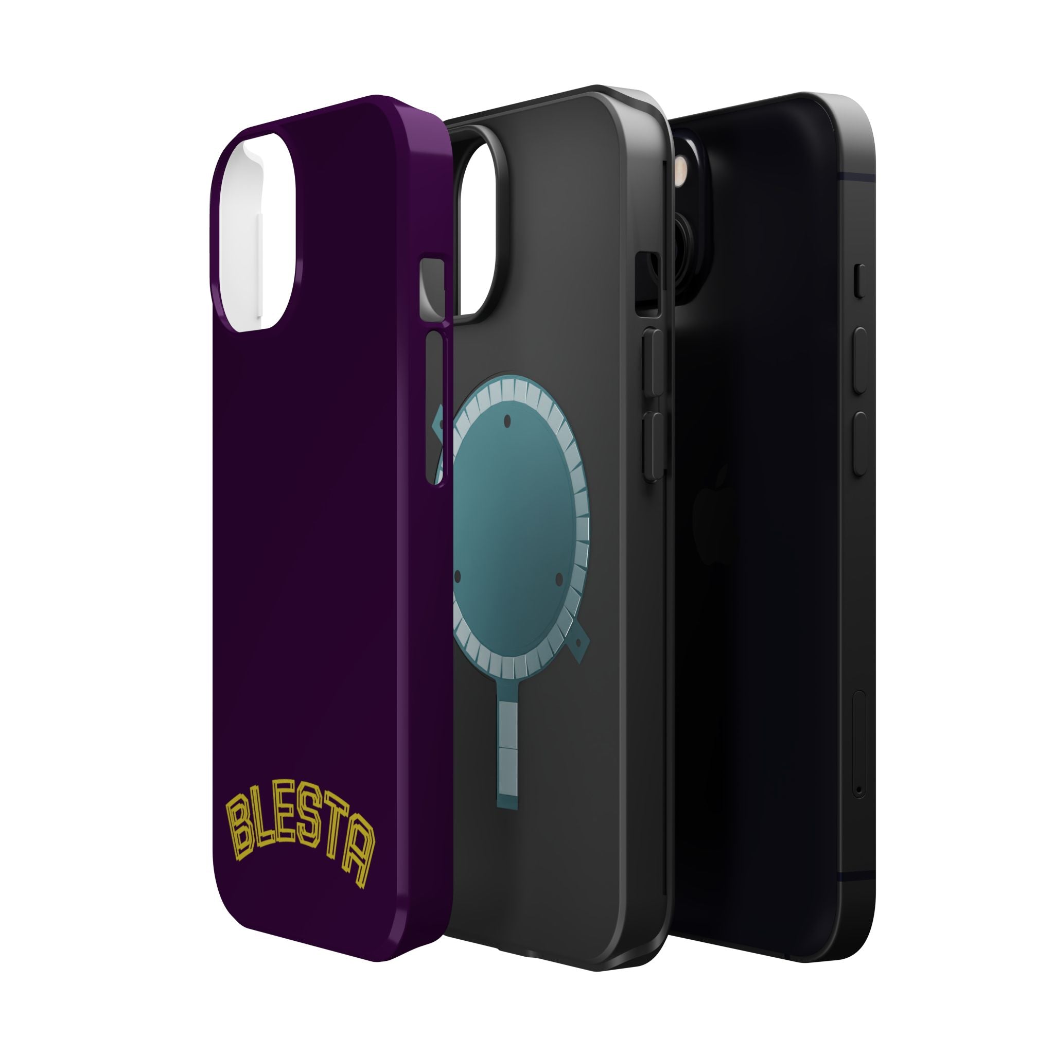 Magnetic Impact-Resistant Phone Case — “BLESTA” Retro Varsity Logo