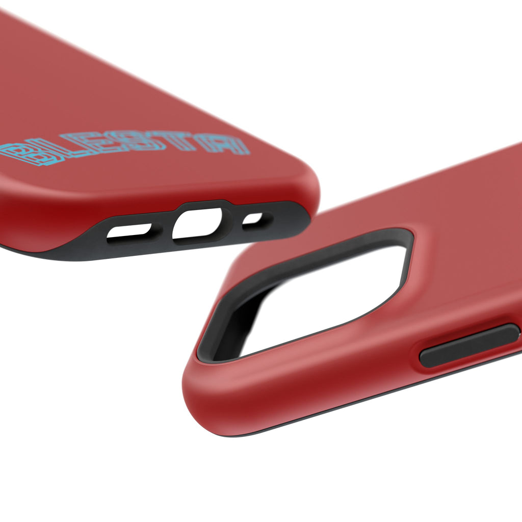 Magnetic Impact-Resistant Phone Case — Red Retro 'BLESTA' Design