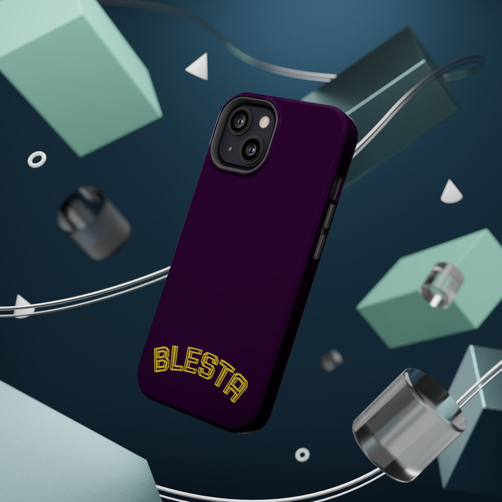 Magnetic Impact-Resistant Phone Case — “BLESTA” Retro Varsity Logo
