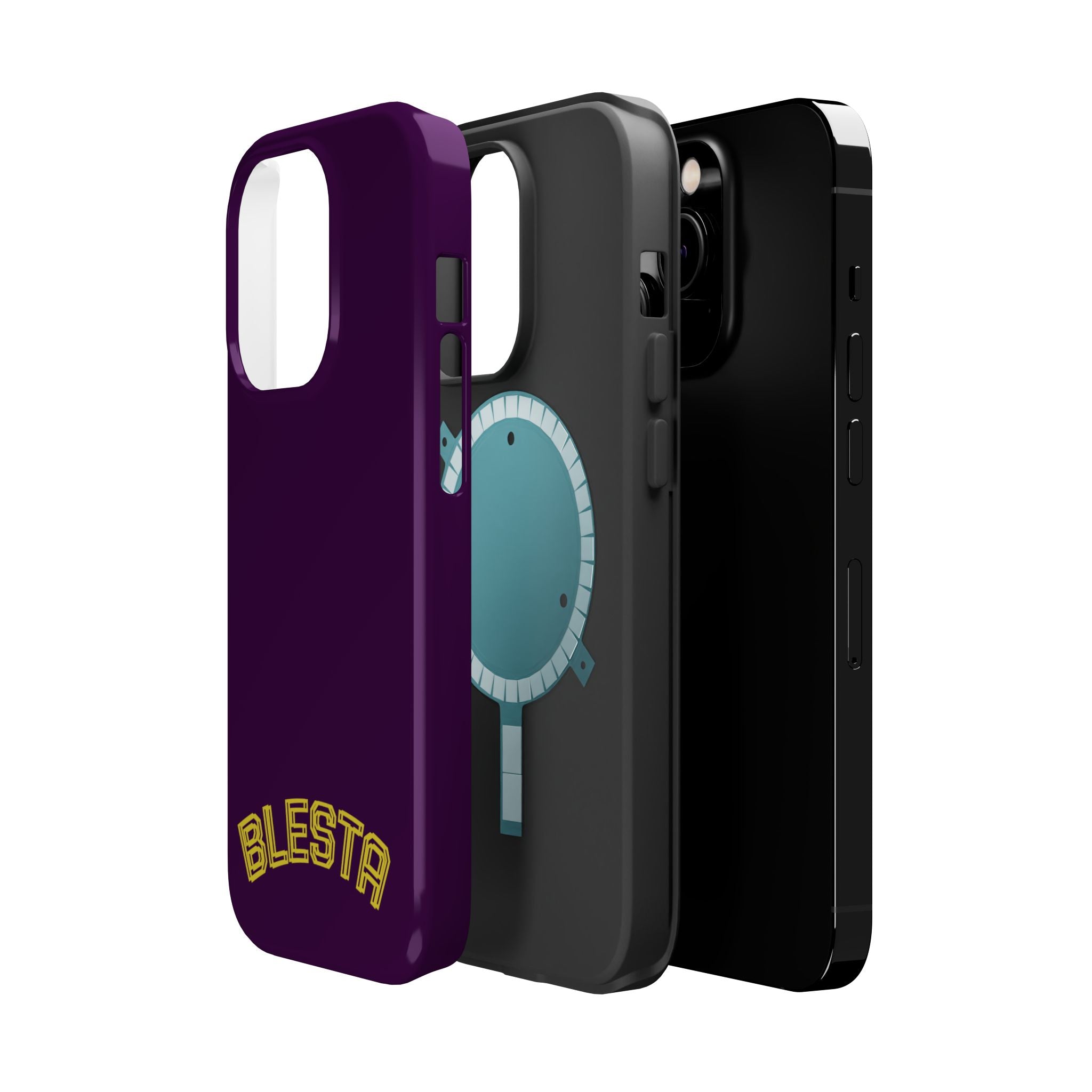 Magnetic Impact-Resistant Phone Case — “BLESTA” Retro Varsity Logo